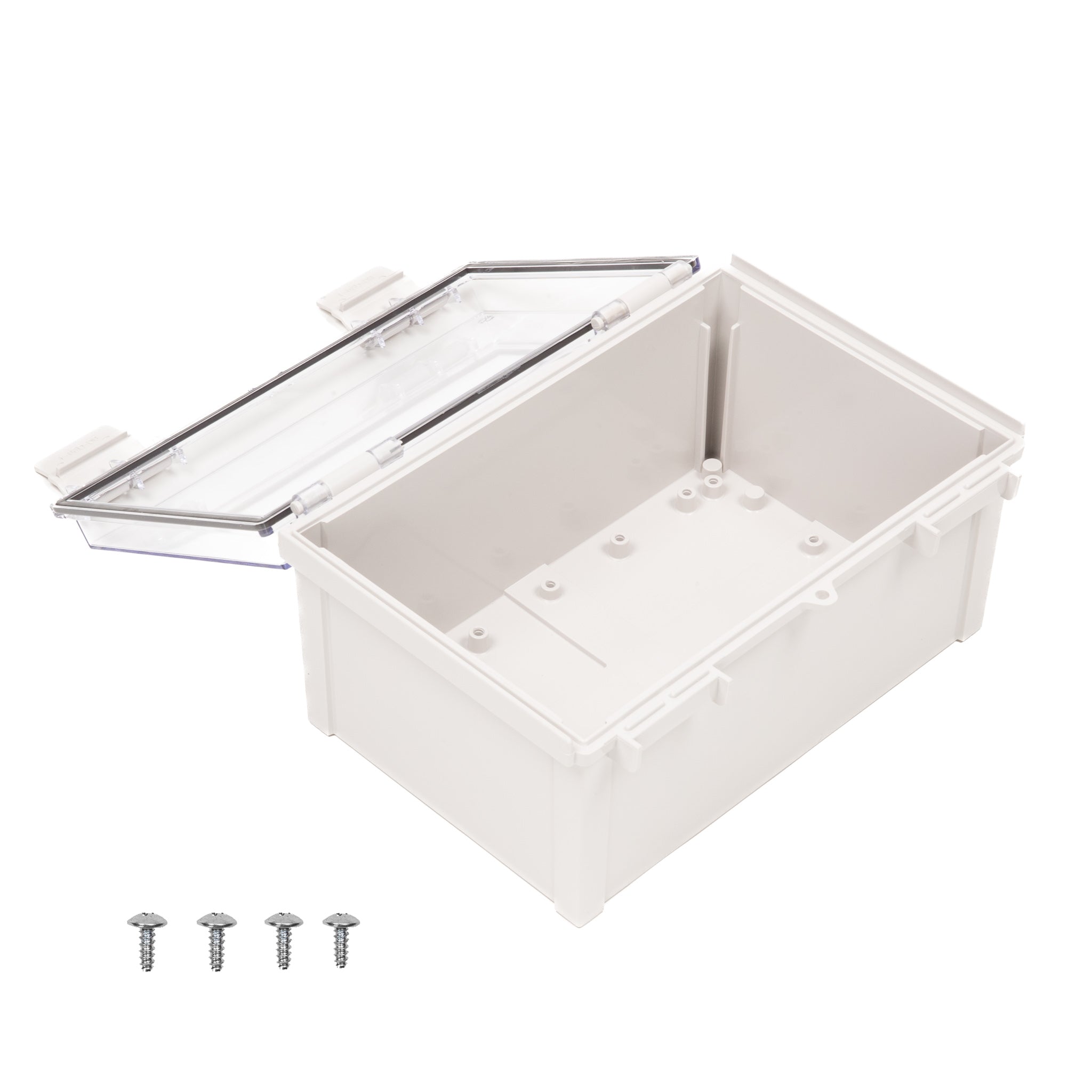 Boxco Q Series 7.87 x 11.81 x 5.91 Inches (200 x 300 x 150mm) Waterproof Plastic Enclosure - IP67 Rated, IK08 Impact Resistant, ABS Material with Transparent Cover & Secure Hinge Latch - Ideal for Outdoor Electronics, Industrial Equipment & DIY Projects