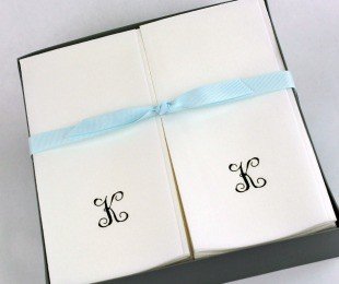 Personalized Black Script Initial K Disposable Linen Guest Hand Towels - 24 Count Gift Box Set for Weddings, Parties & Luxury Bathroom Decor