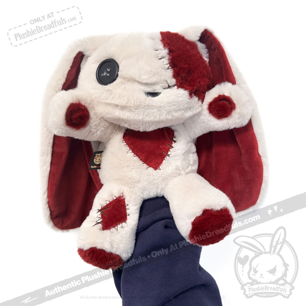 Plushie Dreadfuls Love Rabbit Plush Puppet - Soft Stuffed Animal Toy for Kids & Adults, Perfect for Cuddling, Gifts, and Home Decor