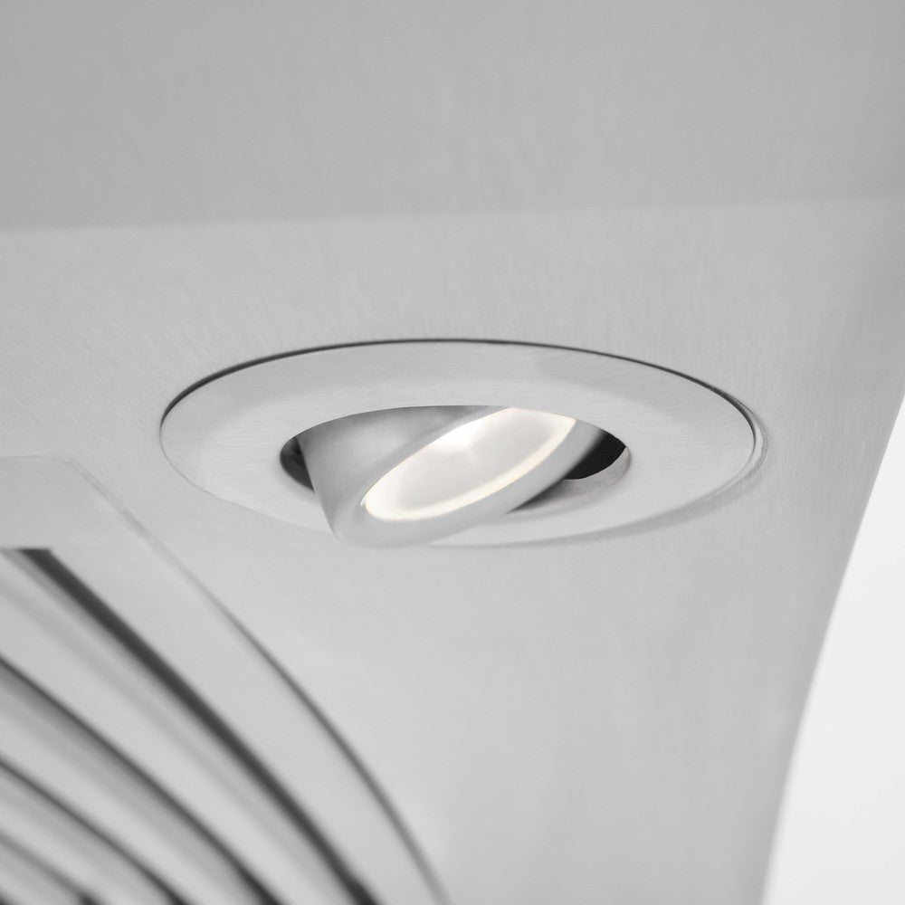 ZLINE KN4CRN BT Stainless Steel Wall Mount Range Hood with Ducted Ventilation & Built-in CrownSound Bluetooth Speakers - Perfect for Modern Kitchens & Open-Concept Living Spaces