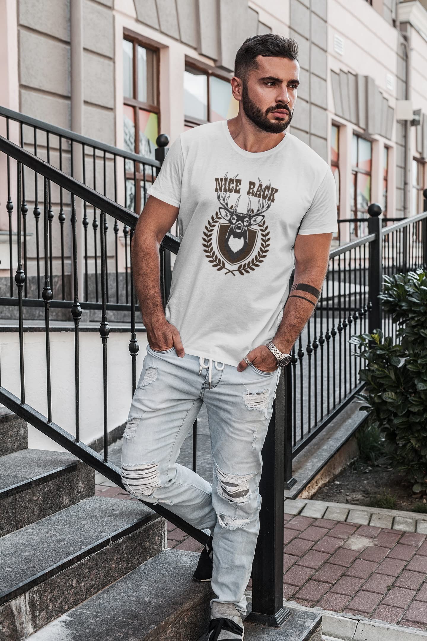 Old Glory Patriotic American Flag Graphic T-Shirt for Men - Comfortable Cotton XL White Tee - Perfect for 4th of July, BBQ Parties & Casual Wear