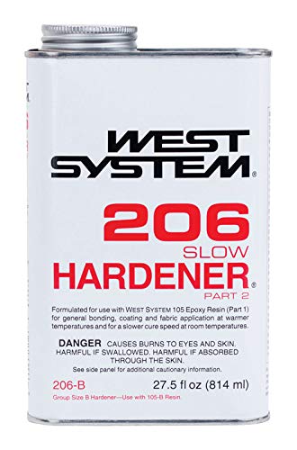 West System Extra Strength Epoxy Slow Hardener Curing Agent - 27.5 oz (814g) for Marine, Boat & Wood Repair - Ideal for Fiberglass, Woodworking & DIY Projects