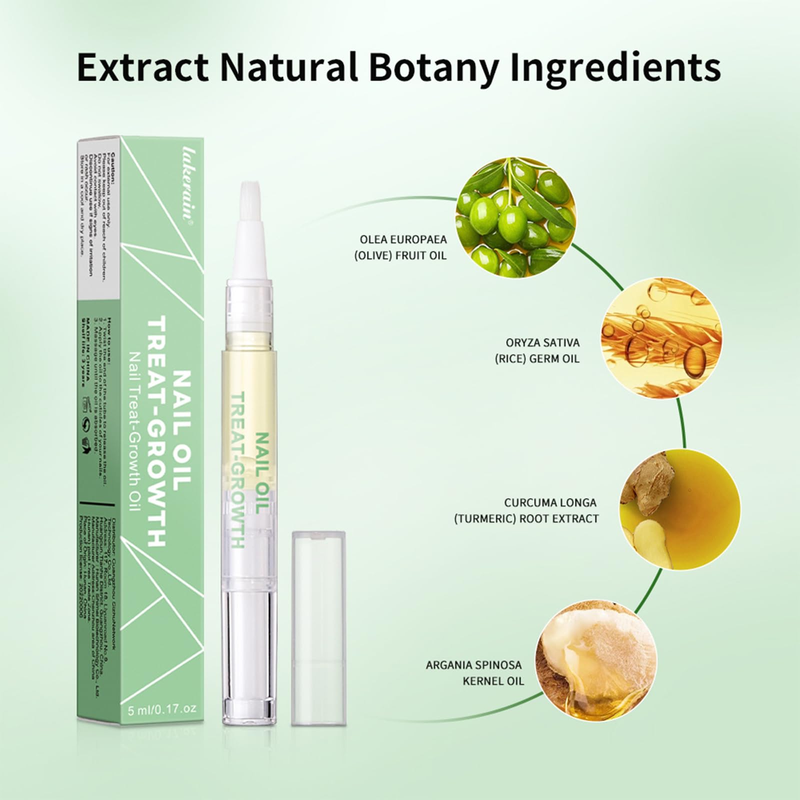 Nail Growth Oil Pen - Natural Cuticle Treatment for Stronger Nails | Nail Strengthener Serum for Damaged & Brittle Nails | Moisturizing Nail Care for Manicures & Healthy Growth