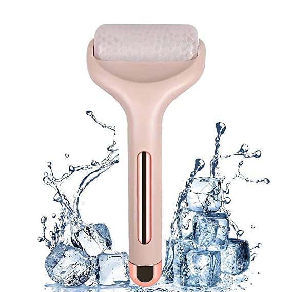 Emcrovi Ice Roller Face Massager - Cooling Gel Facial Skin Care Tool for Puffiness & Pain Relief (Women & Men) | Reduce Dark Circles & Soothe Skin - Perfect for Morning Routine & Post-Workout Recovery