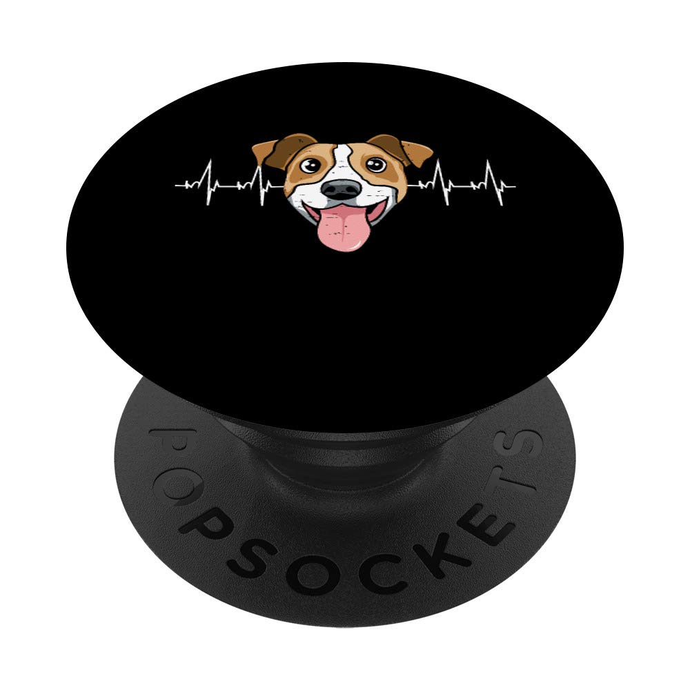 Heartbeat Design - Jack Russell Terrier PopSockets Swappable PopGrip | Cute Dog Lover Gift for Phone, Tablet & Laptop | Perfect for Pet Owners & Animal Enthusiasts