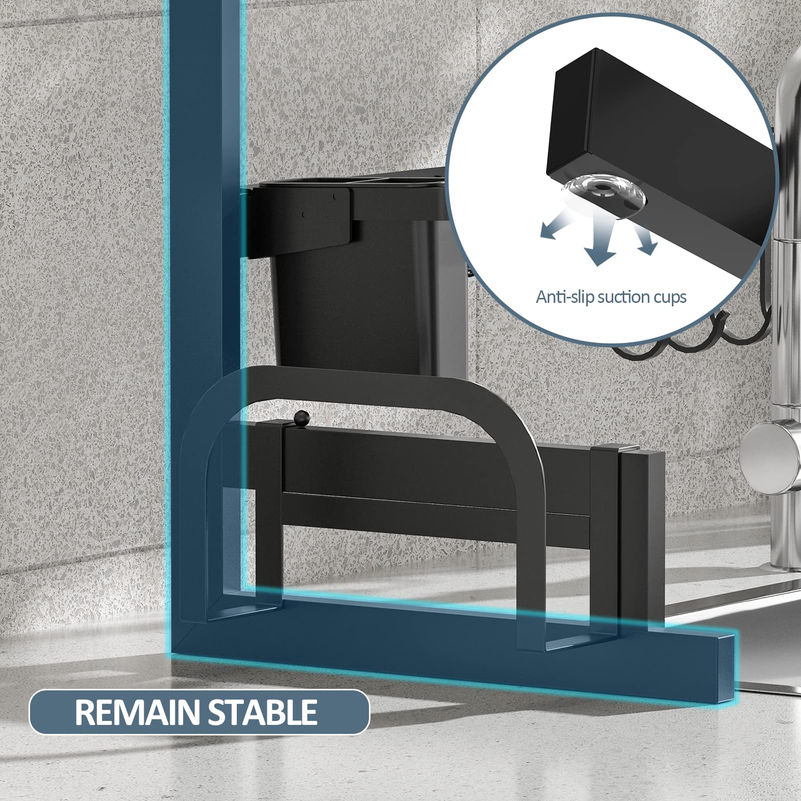 TOOLF Adjustable Over The Sink Dish Drying Rack - 3 Tier Large Capacity Kitchen Organizer (29.4
