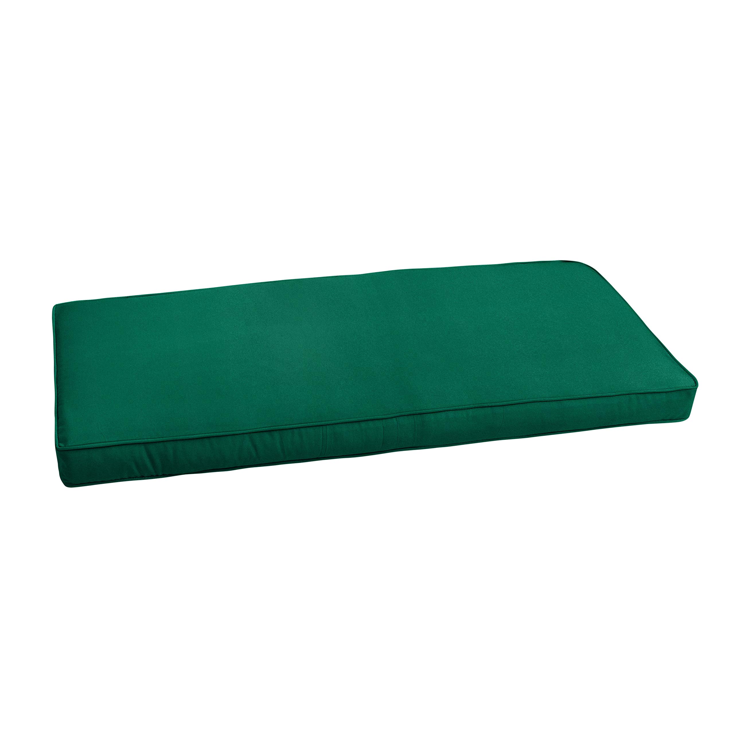 Sorra Home Sunbrella Indoor Outdoor Bench Cushion - Waterproof & Fade-Resistant, 1-Pack Canvas Forest Green - Perfect for Patio, Deck, Garden & Poolside Furniture