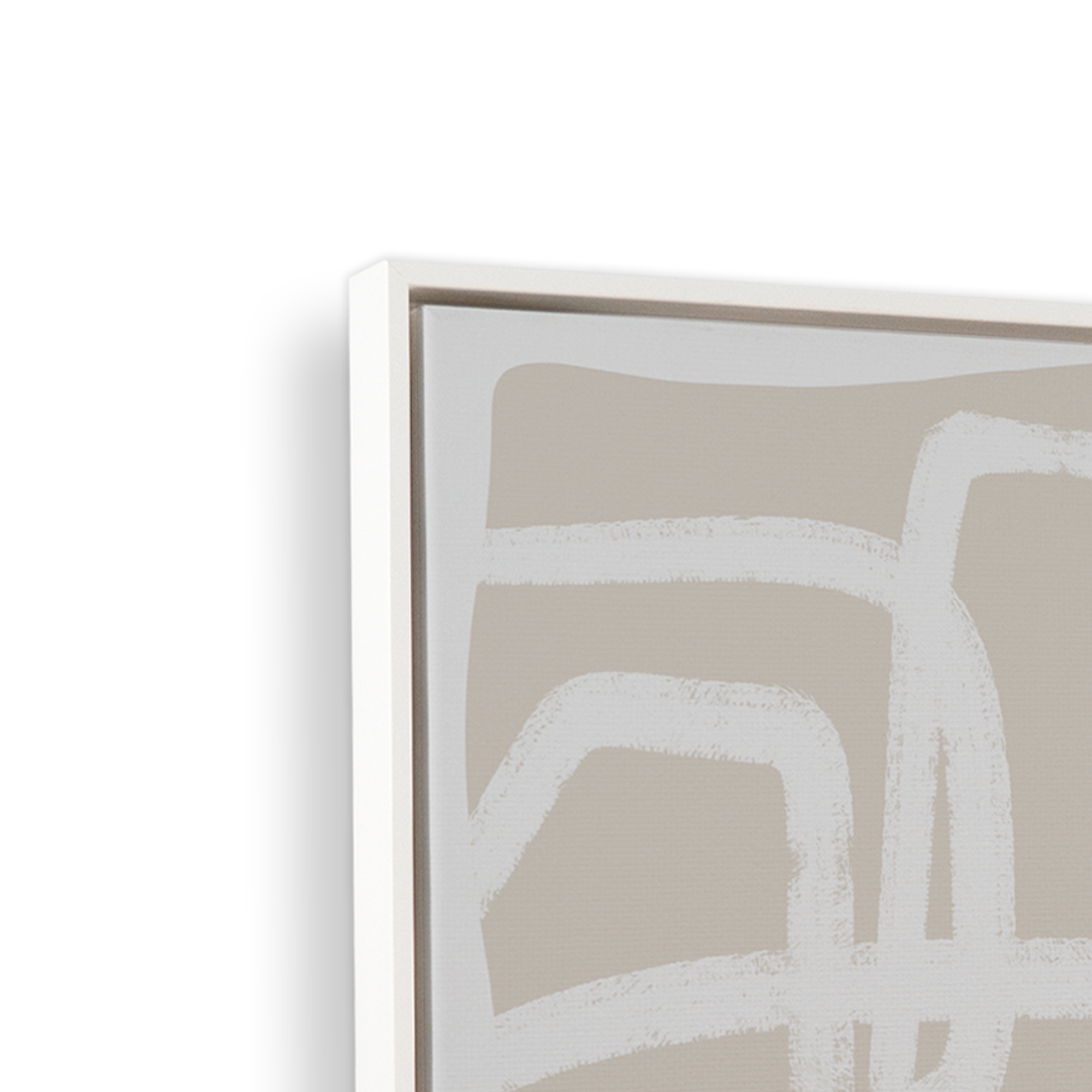 Greige Simple Abstract Line Drawing II on Canvas - Modern Minimalist Wall Art for Living Room, Bedroom & Office Decor