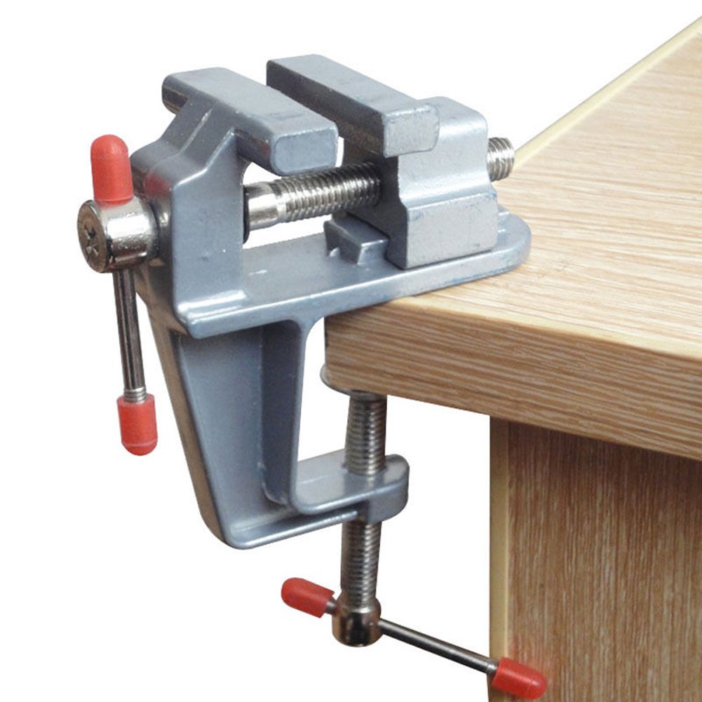 Mini Table Vice - 360° Swivel Workbench Clamp for Crafting, Hobby & Repair - Heavy Duty Bench Vise for Woodworking, Jewelry Making & DIY Projects - Perfect for Small Workshops & Home Garages