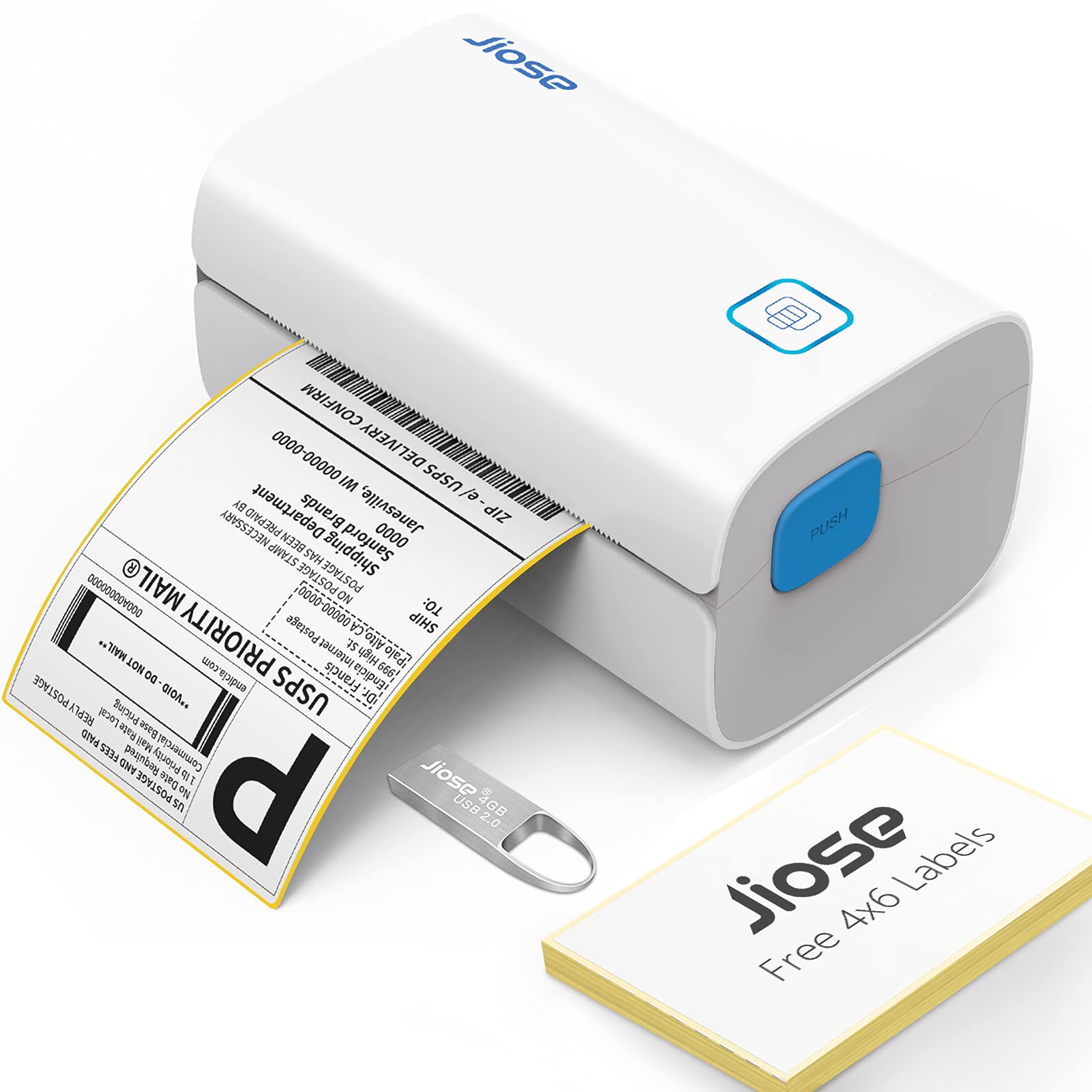 JIOSE 4x6 Thermal Label Printer for Shipping Packages - Compatible with USPS, Shopify, eBay - One-Click Printing for Windows, Mac & Chrome - Perfect for Small Business & E-commerce Shipping