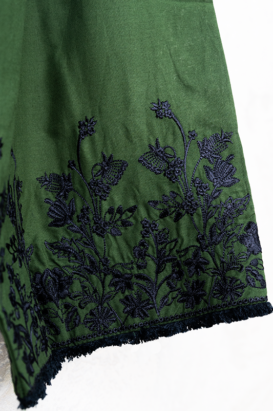 Stylish Cotton Embroidered Green Women's Pants - Comfortable & Fashionable Ladies Trousers for Casual Wear, Office & Travel