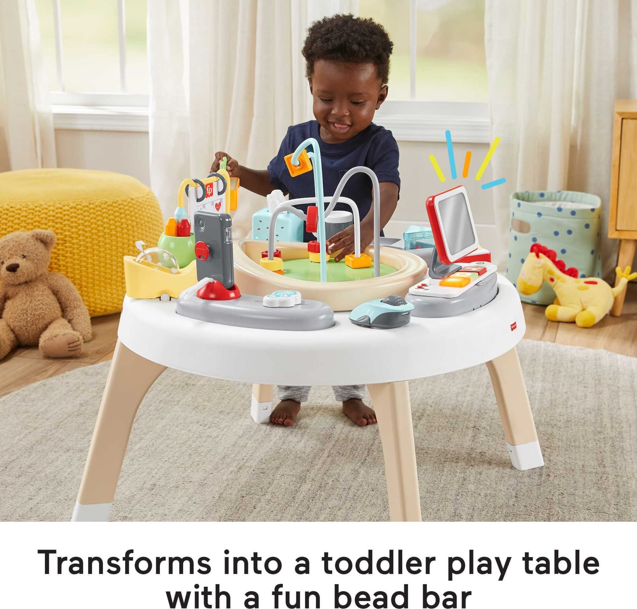 Fisher-Price 2-in-1 Like a Boss Activity Center - Baby Entertainer & Play Table with Music, Lights & Sounds for Infants & Toddlers | Interactive Learning Toy for Early Development & Playtime Fun