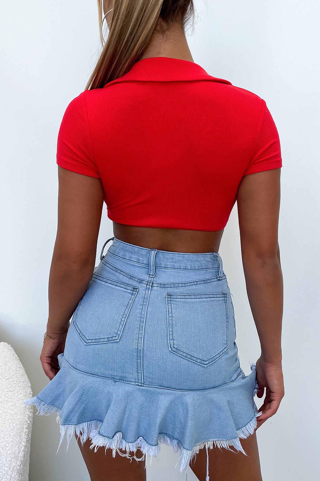 Karma Crop Red - Stylish Women's T-Shirt for Casual Wear, Gym, and Everyday Outfits | Trendy Fashion Top