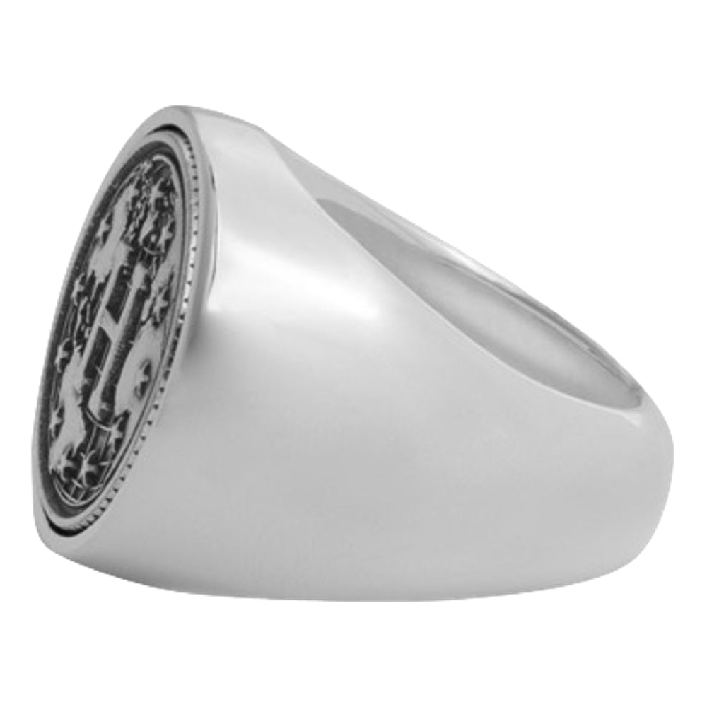 HUF JP Worldwide Classic H Ring Silver - Stylish Unisex Jewelry for Everyday Wear & Gifts