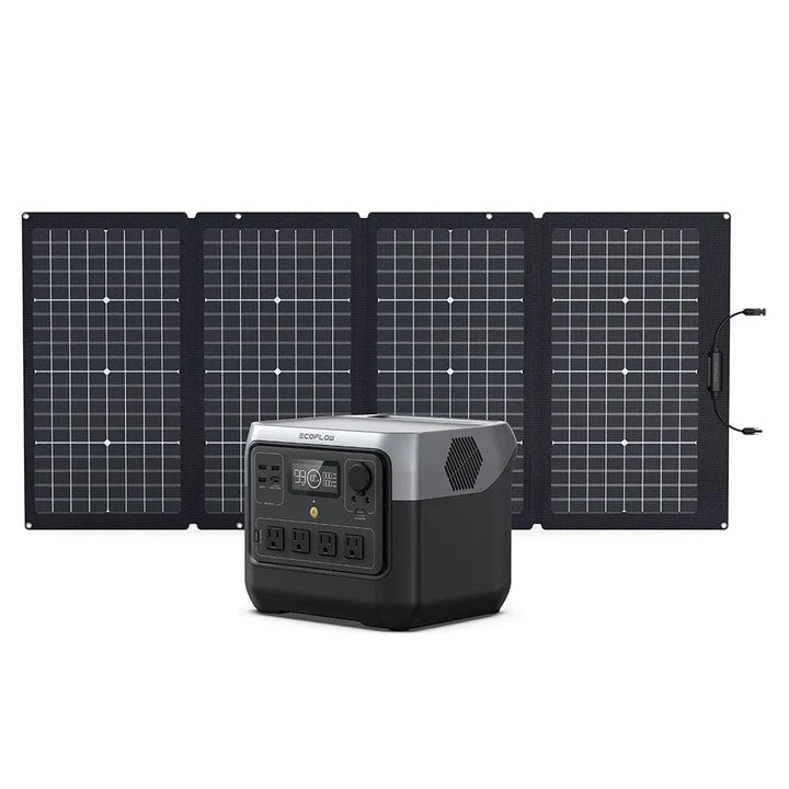 EcoFlow RIVER 2 Pro 720Wh Portable Power Station with 220W Bifacial Solar Panel | Solar Generator for Camping, RV, Emergency Backup & Off-Grid Power