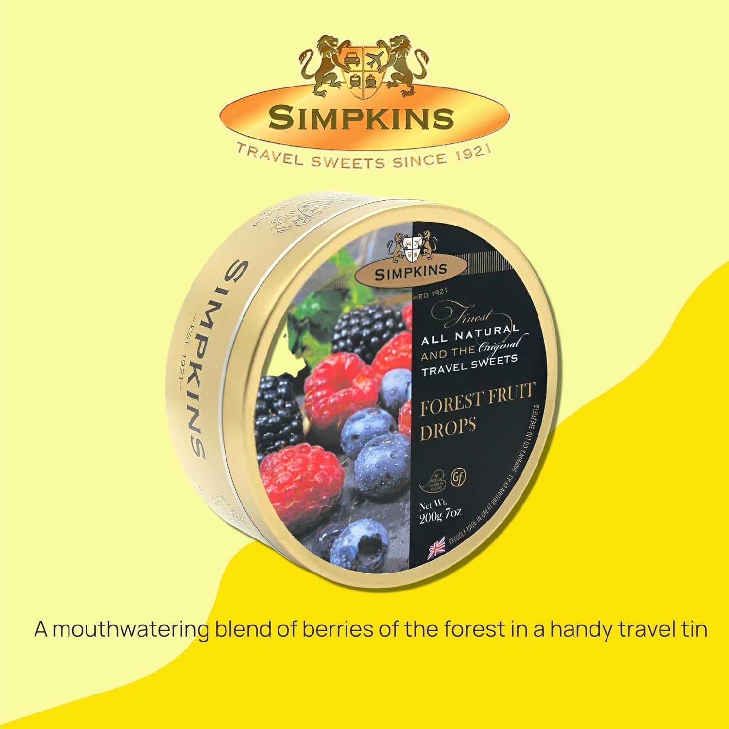 Simpkins Forest Fruit Candy Drops - Delicious Mixed Berry Flavored Hard Candies for Kids & Adults - Perfect for Parties, Gifts & Office Snacks
