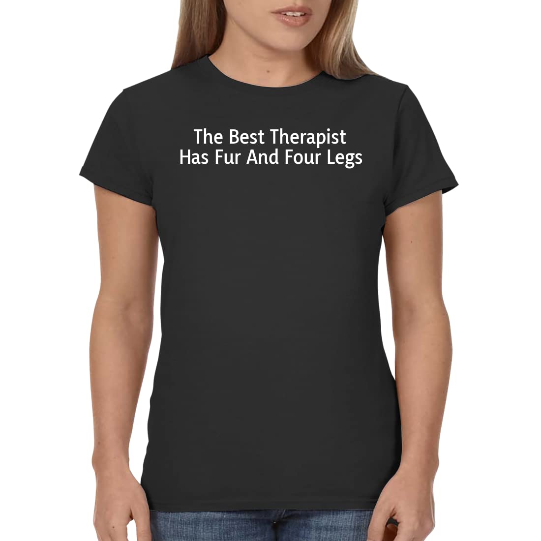 Best Therapist Has Fur & 4 Legs - Cute Dog Lover T-Shirt for Women & Teens | Perfect Gift for Pet Owners, Animal Lovers & Therapy Dog Supporters