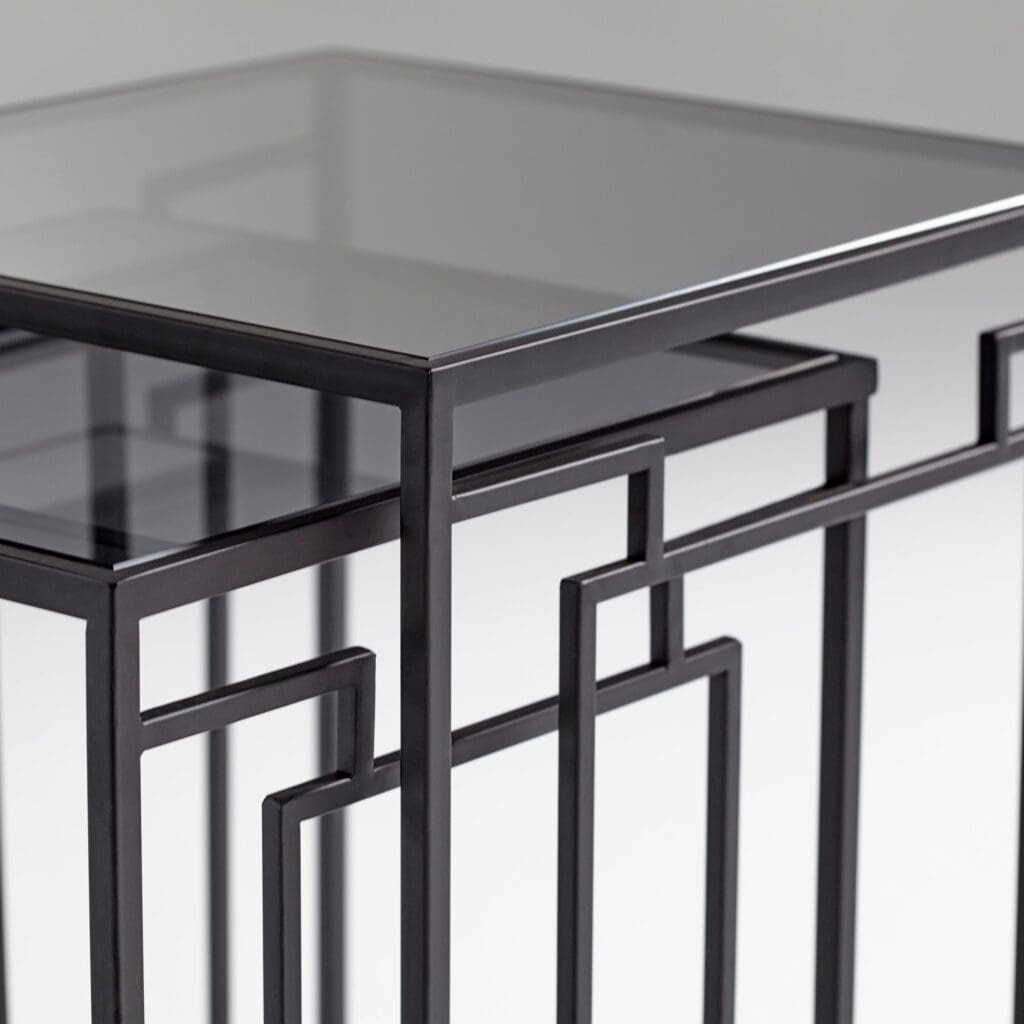 Cyan Design 11042 Galleria Nesting Tables Set of 3 - Modern Noir Side Tables for Living Room, Bedroom & Office - Space Saving Accent Furniture for Small Spaces