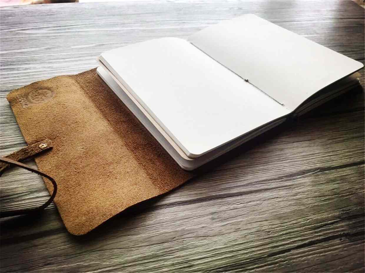 Personalized Monogram Leather Notebook - Custom Name Journal for Writing, Gift Ideas & Office Use