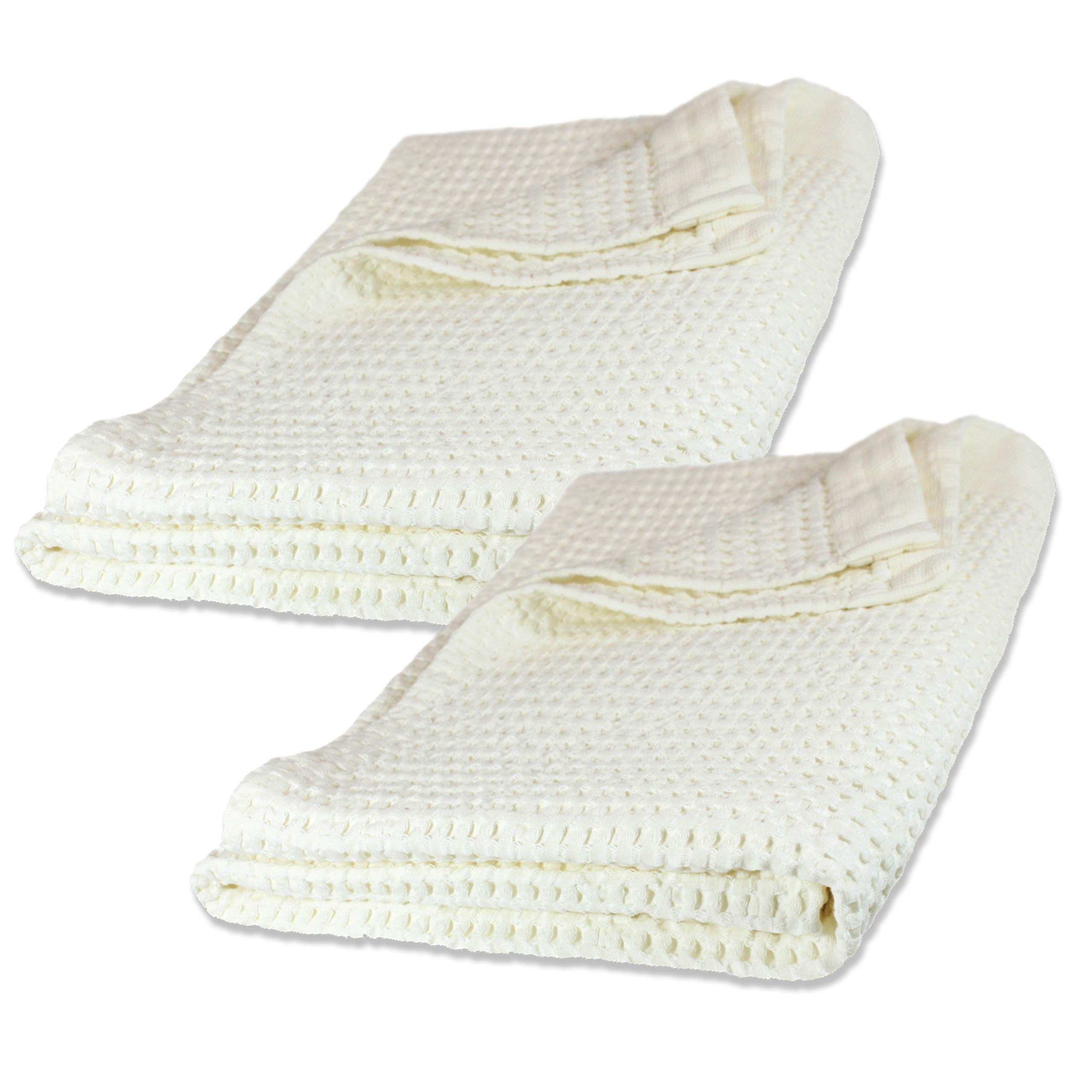 GILDEN TREE Premium Waffle Bath Sheets - 2 Pack Extra Large 40x80 Inch Quick Dry Towels | Ultra Soft & Thin Luxury Bath Towels | Modern Style Cream-Colored | Perfect for Spa, Beach & Hotel Use