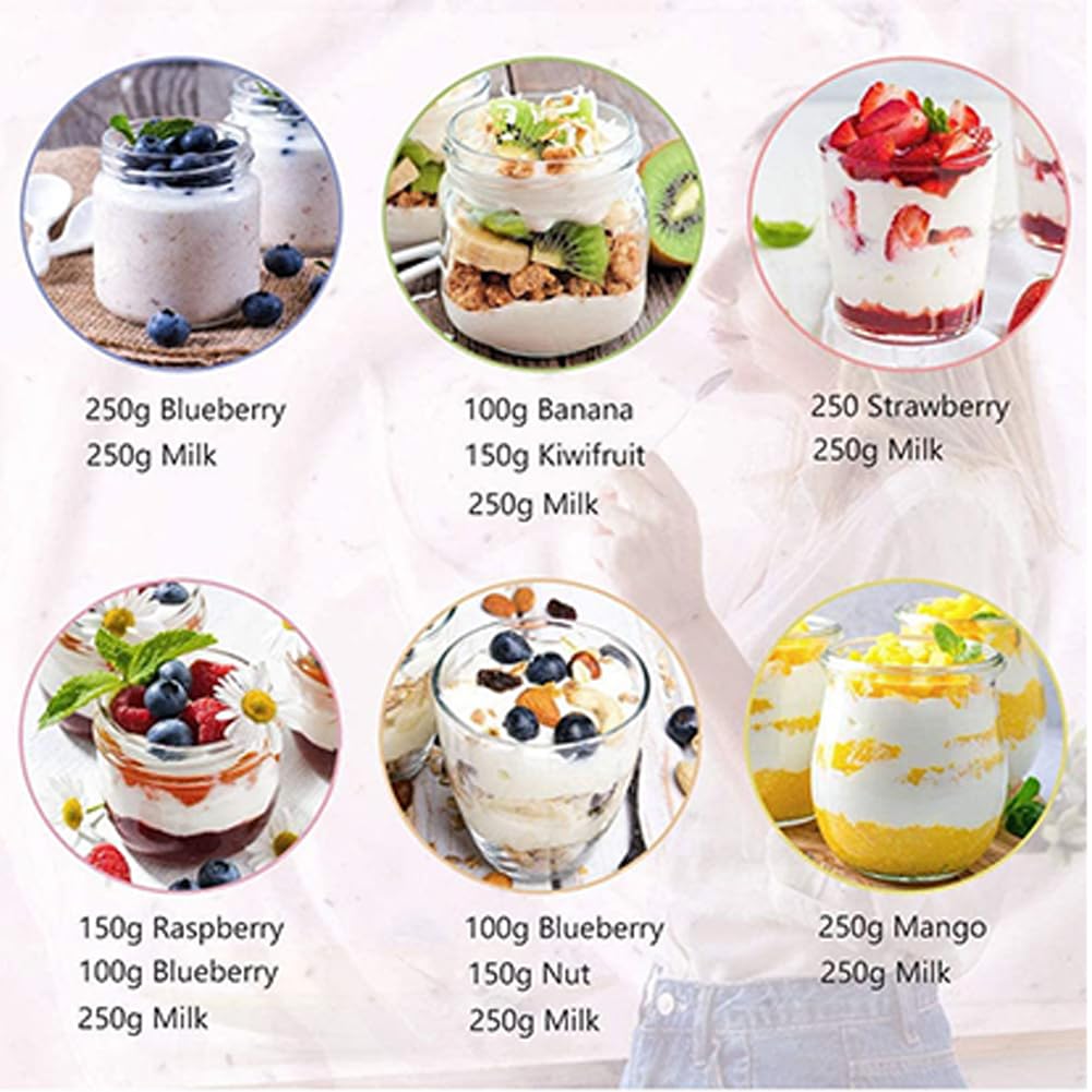 Stainless Steel Probiotic Yogurt Maker - 1400ml Capacity, Adjustable Temperature & Time Control, 36-Hour Fermentation, Includes 8 Glass Jars for Gut Health (Shape-A) | Perfect for Home Kitchen, Healthy Breakfast & Probiotic-Rich Snacks
