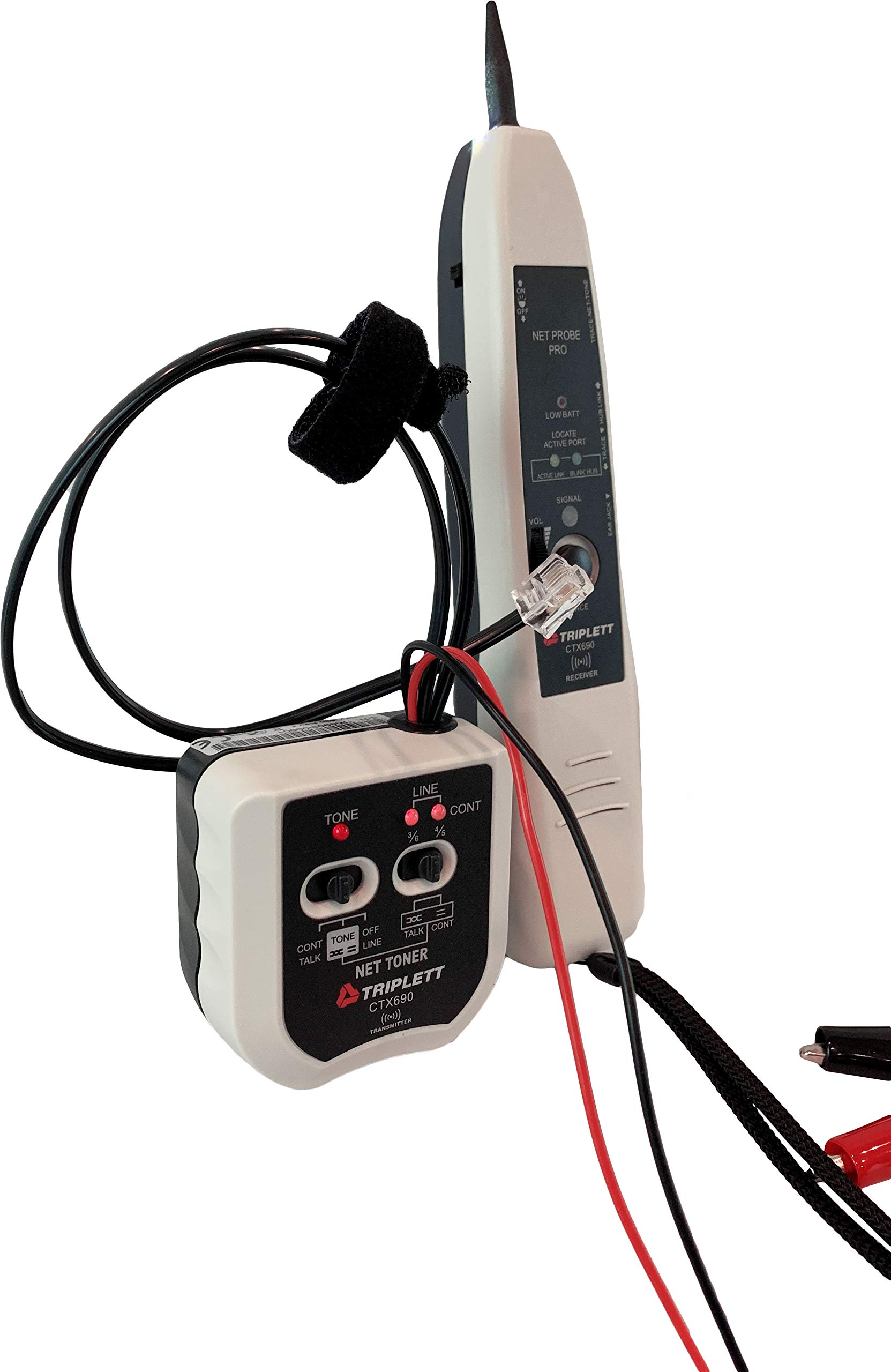 Triplett CTX690 Network Tone and Probe Cable Tracer Kit - Wire Tracker for Ethernet, Coaxial, Telephone Lines - Ideal for IT Technicians, Electricians, and Network Installations