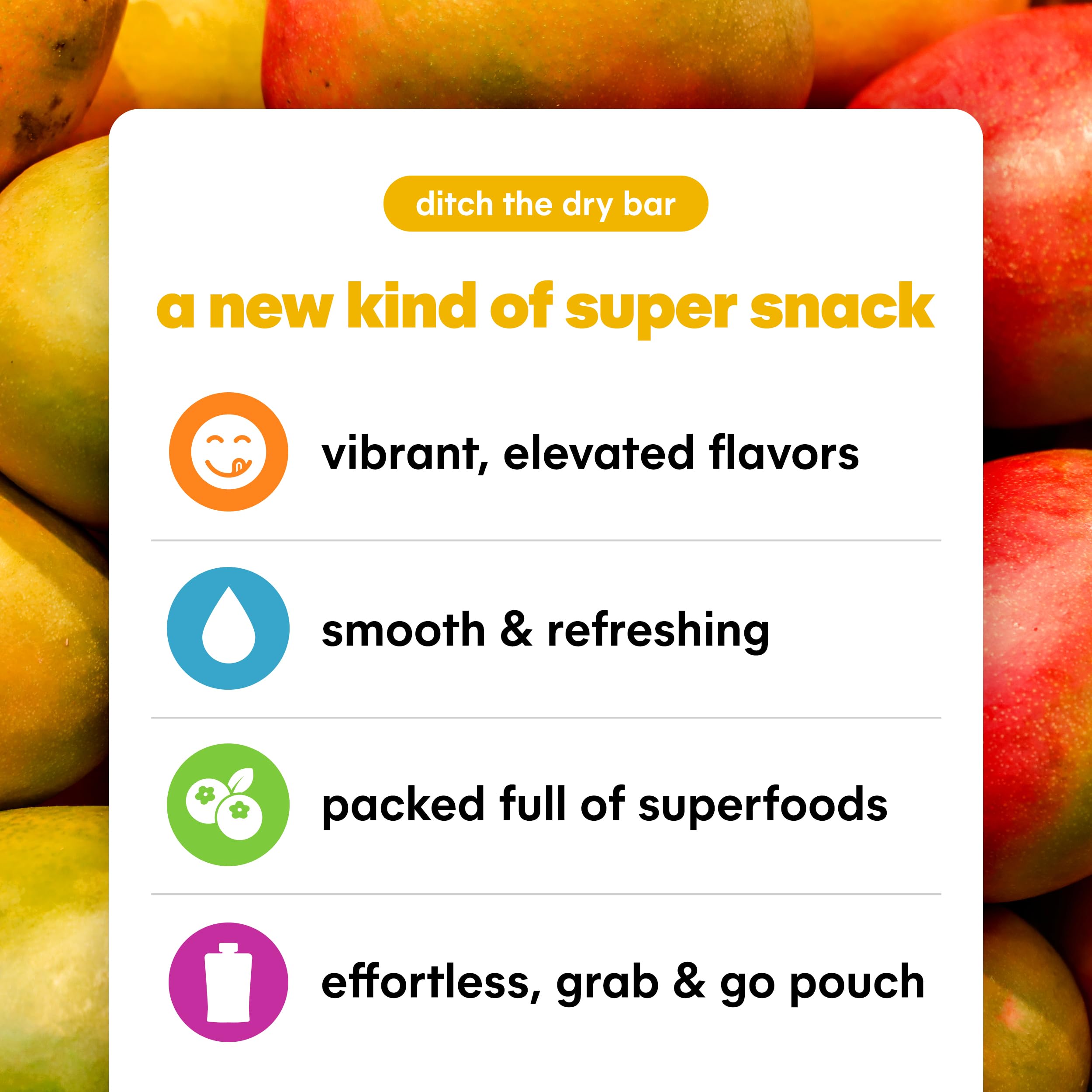 Organic Noka Superfood Fruit Smoothie Pouches - Mango Coconut Flavor, Vegan & Gluten Free Snacks with Flax Seed, Plant Protein & Prebiotic Fiber, Healthy On-the-Go Snack (4.22 oz, 12 Count) - Perfect for Lunchboxes, Workouts & Outdoor Activities
