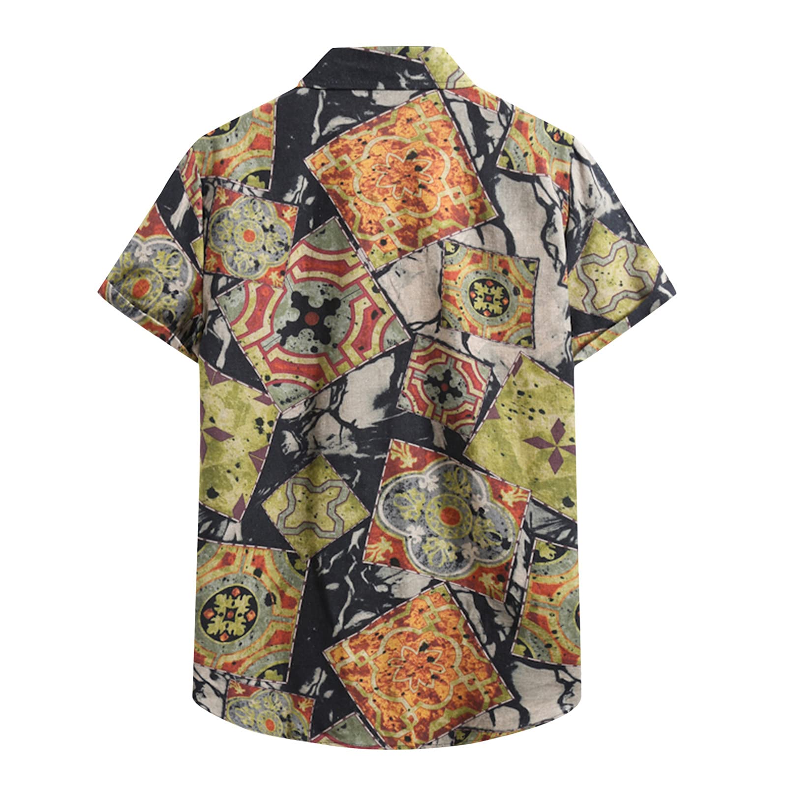 Men's Floral Hawaiian Shirts - Short Sleeve Button Down Tropical Summer Casual Beach Shirts for Vacation, Luau Party & Outdoor Activities