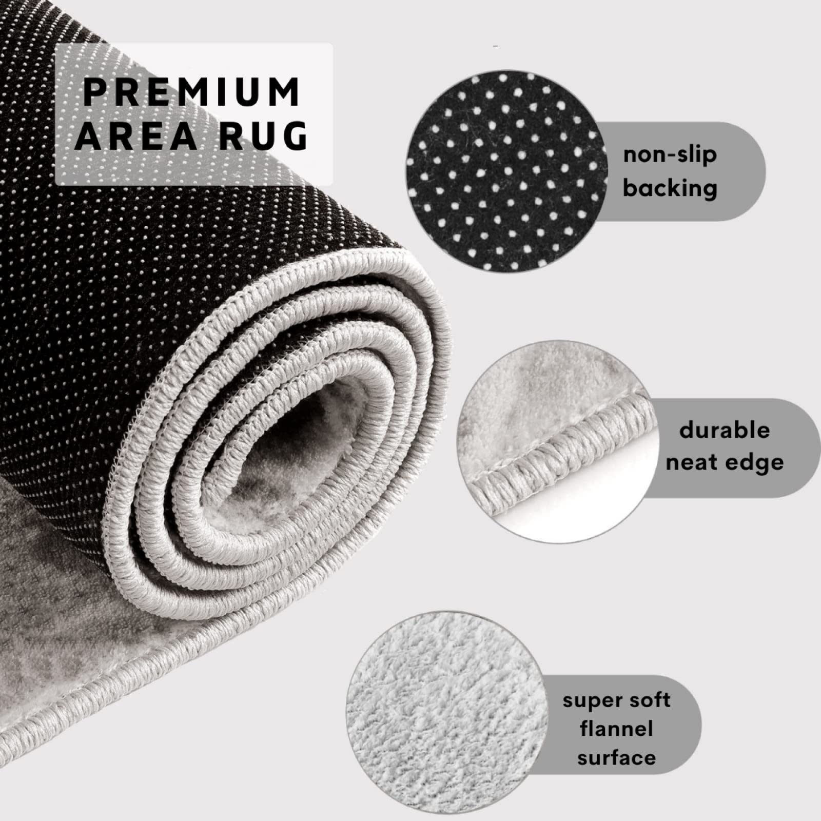 5x7 ft Cute Puppy Dog Area Rug - Soft Non-Slip Washable Indoor Carpet for Bedroom, Living Room & Kids Room Decor | Kawaii Animal Print Floor Mat for Home, Nursery & Playroom