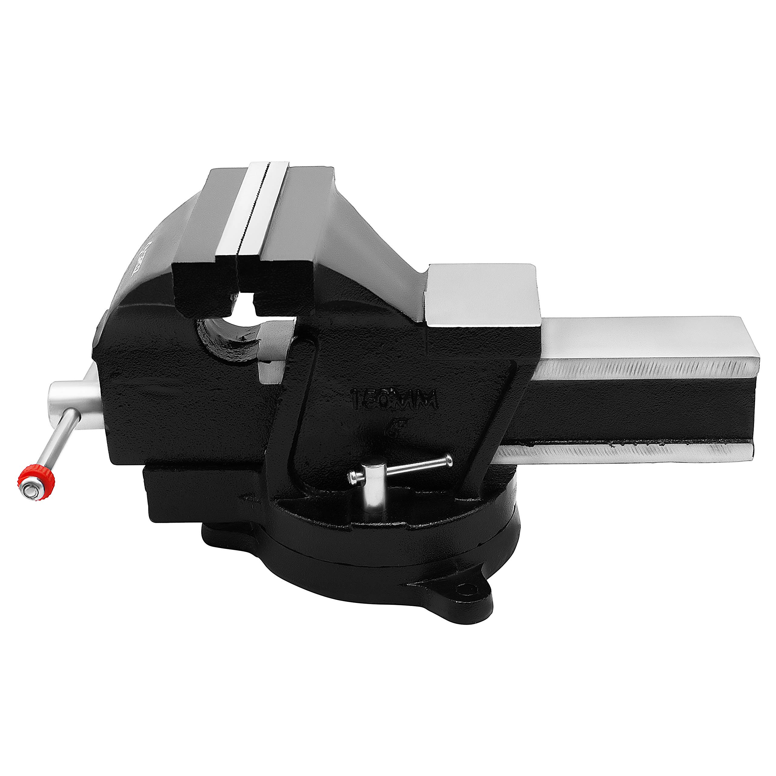 Groz 35483 6 Inch Heavy Duty Swivel Base Mechanic Bench Vise - Perfect for Metalworking, Woodworking & DIY Projects in Home Garage or Workshop
