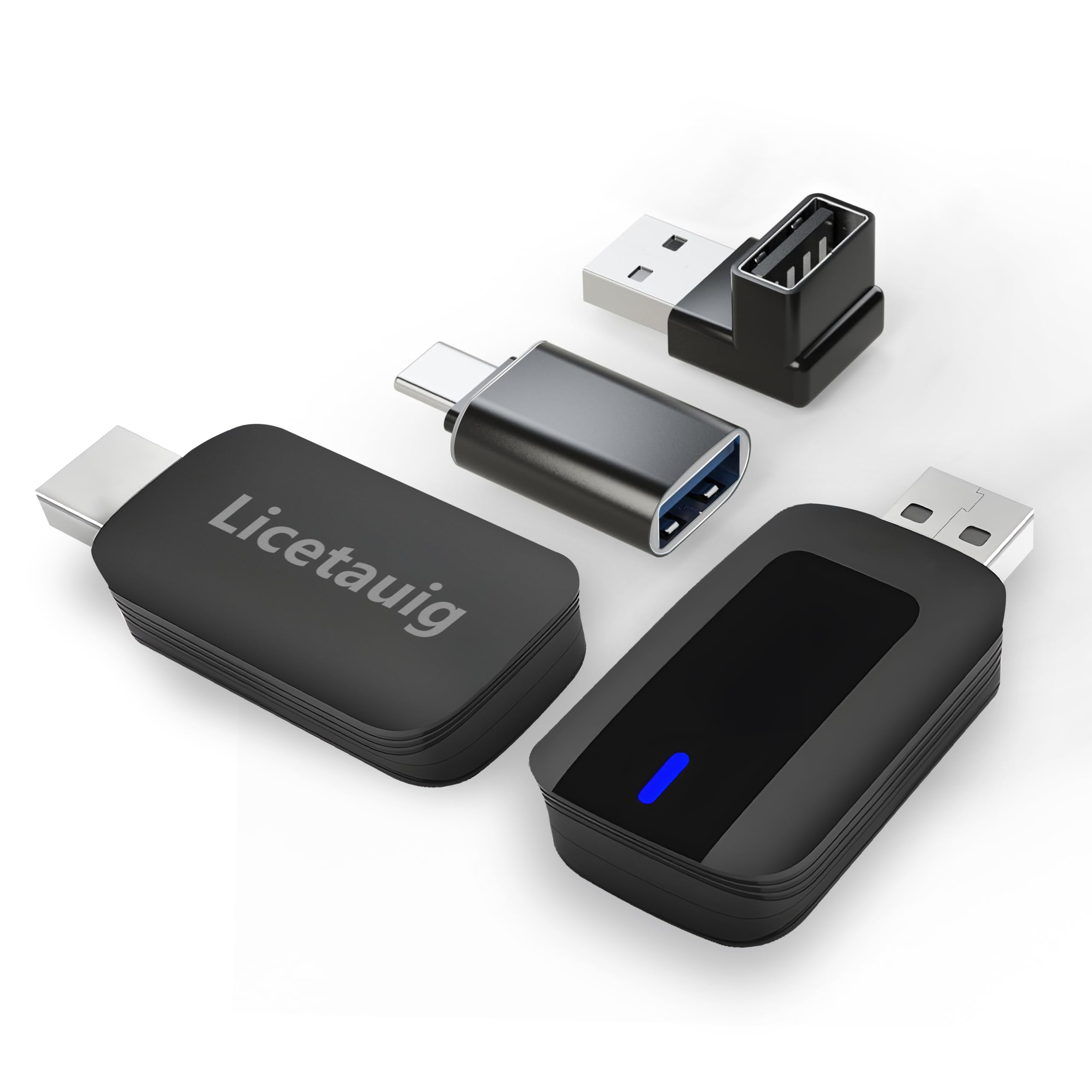 Wireless CarPlay Adapter for iPhone & Android Auto - USB Type A/C Compatible with Cars 2016+ & iOS 10+ | Plug & Play for Seamless Music, Navigation & Calls While Driving