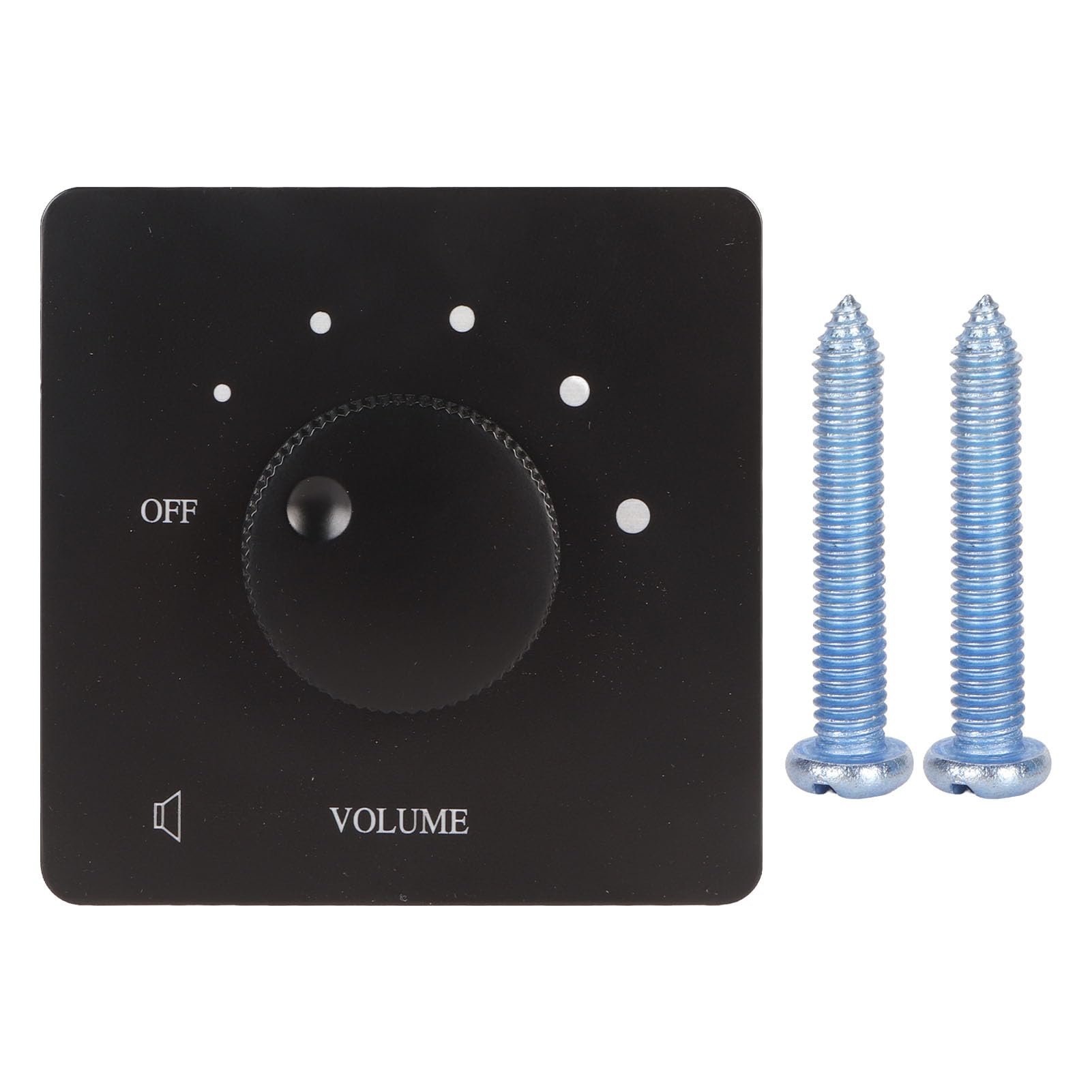50W Volume Control Knob - Professional 5-Speed Adjustable Audio Controller with Flame Retardant PC Case, Lossless Sound Quality & Easy Wiring - Large Panel Design for Home Theater Systems, Studio Speakers & DIY Audio Projects (Black)