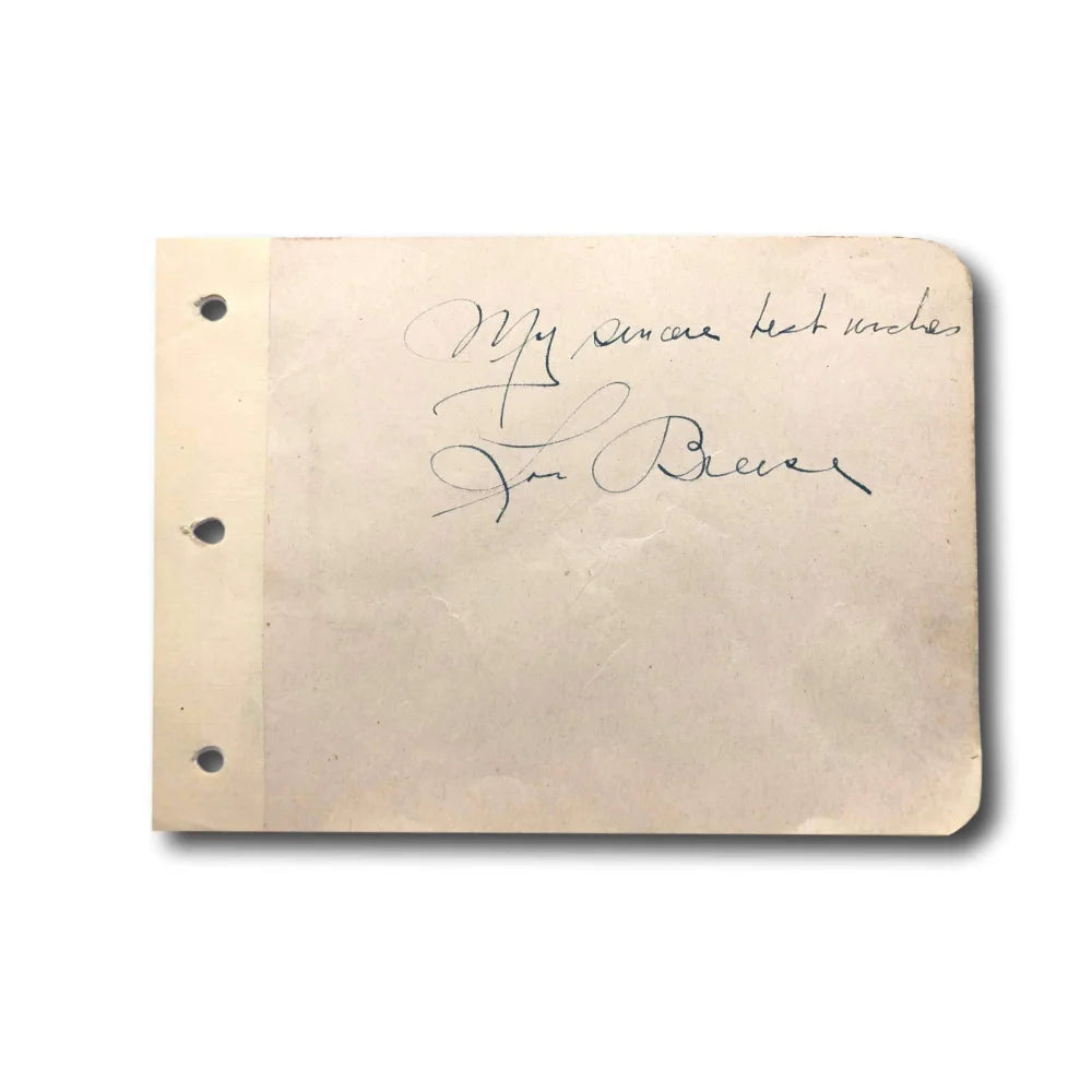 Lou Breese Hand Signed Album Page Cut with JSA COA - Authentic Orchestra Music Memorabilia for Collectors & Music Enthusiasts | Perfect for Framing, Display, and Gift Giving