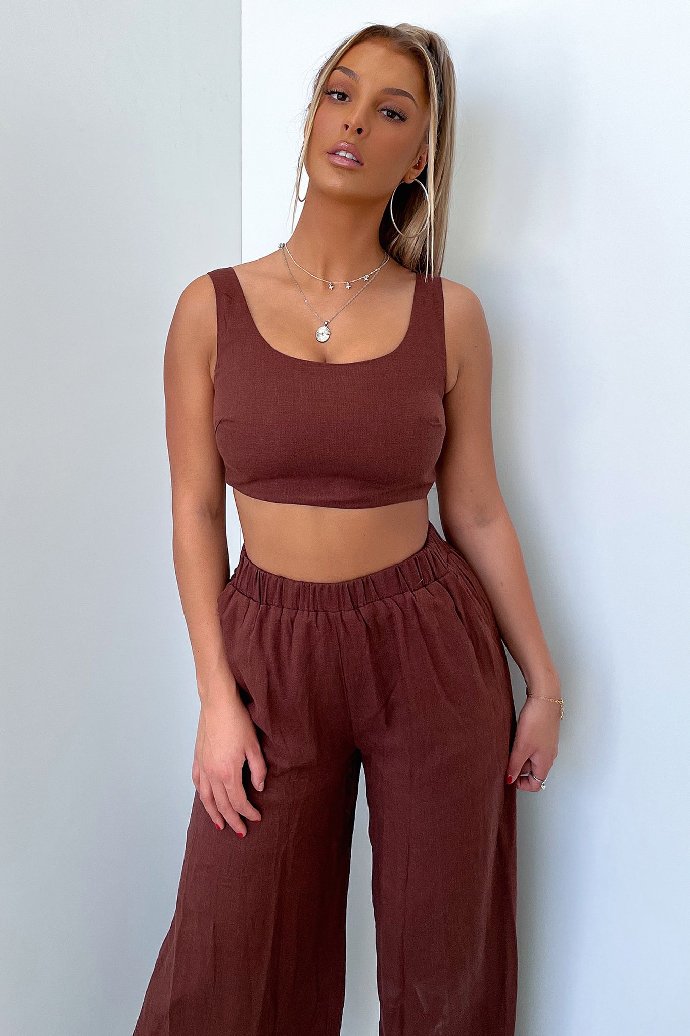 Inka Pants for Women - Comfortable Brown Casual Trousers for Work, Travel & Everyday Wear