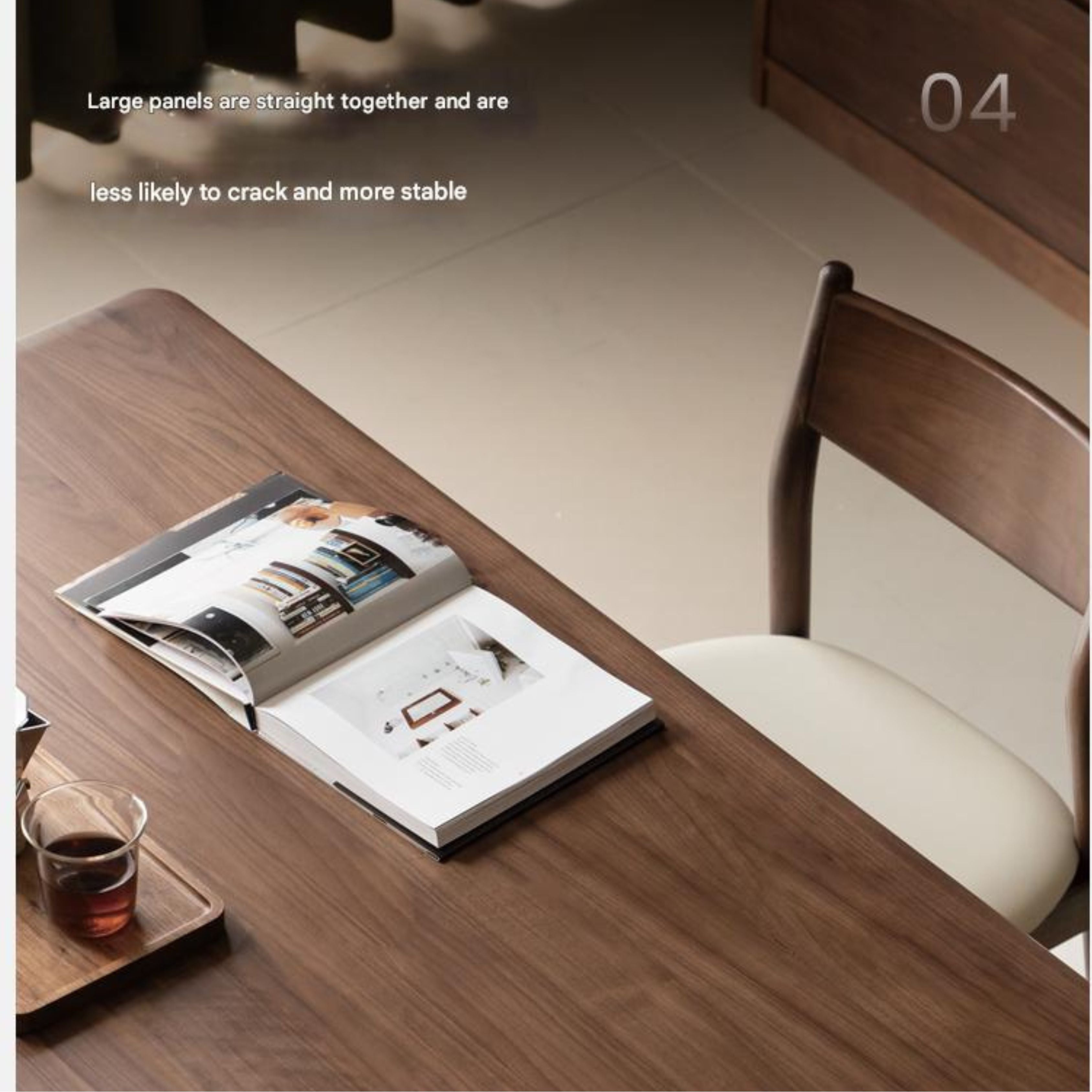 Solid Oak Wood Dining Table - Light Luxury Modern Design for Dining Room, Kitchen, or Open Space - Perfect for Family Gatherings & Dinner Parties