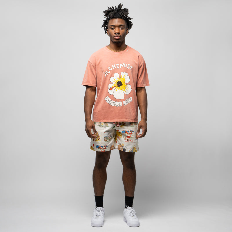 Alchemist Flower Graphic T-Shirt in Terra Cotta - Stylish Casual Wear for Men & Women | Perfect for Streetwear, Outings, and Everyday Fashion
