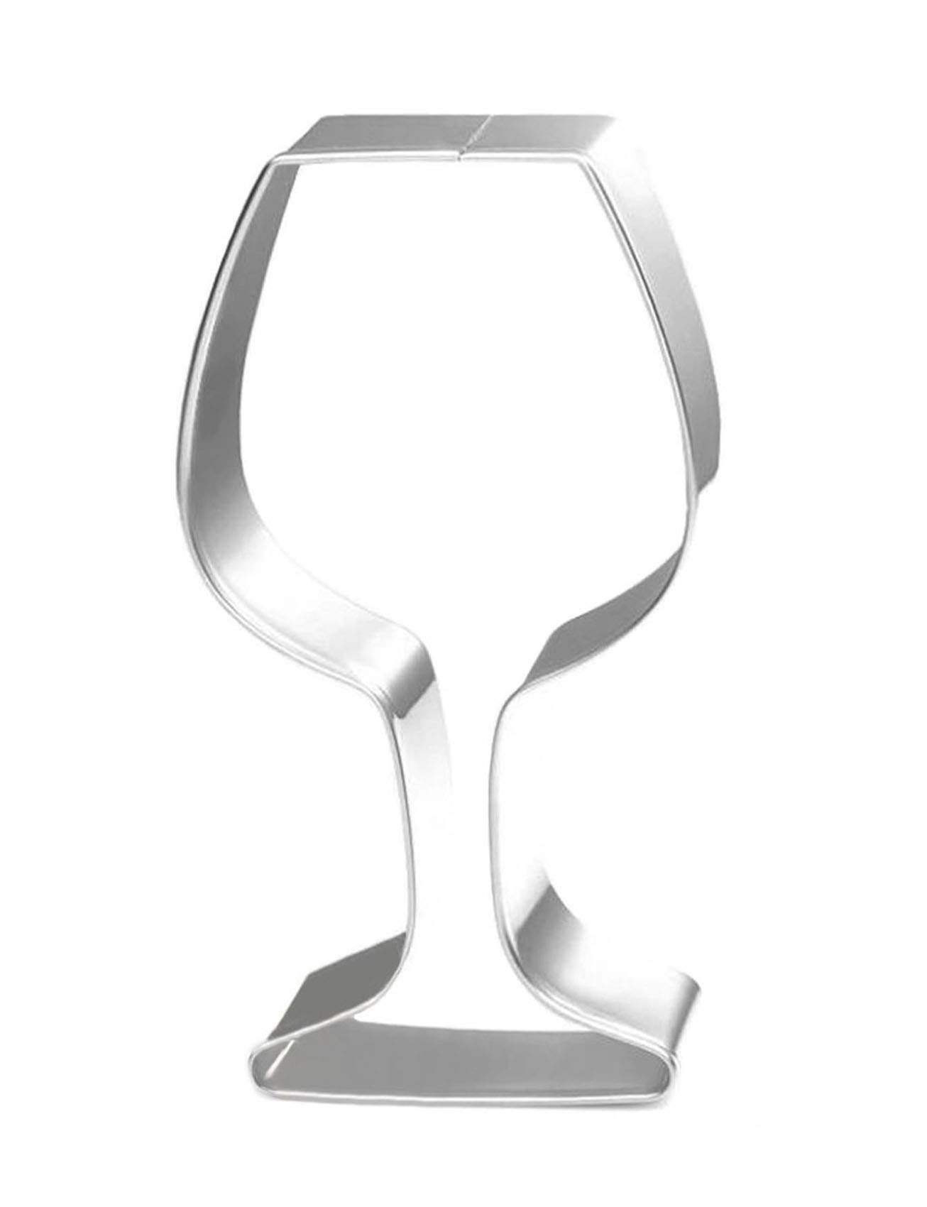 Elegant Goblet Wine Glass Shaped Cookie Cutter Set - Stainless Steel Baking Tools for Wedding, Party, and Holiday Desserts