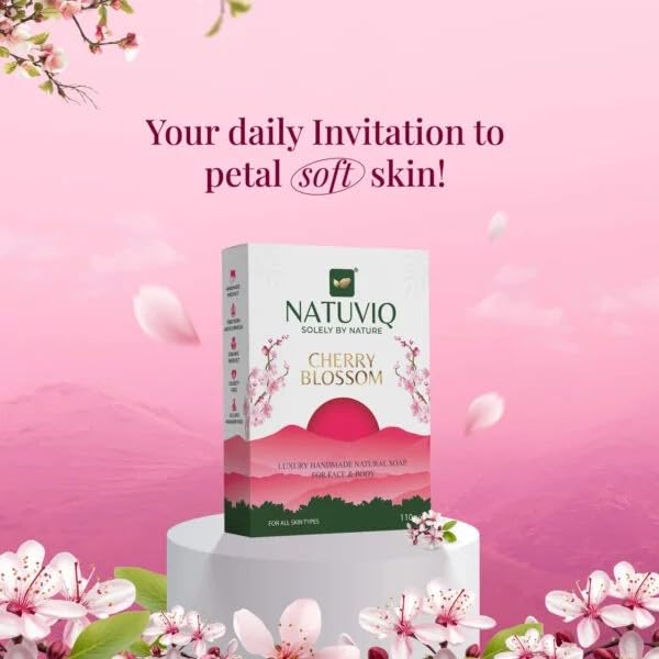 Natuviq Organic Handmade Cold-Processed Bath Soap for Sensitive Skin - 100g Each, Pack of 3 | Natural Vegan Soap for Babies, Kids & Adults | Gentle Cleansing for Normal to Oily Skin | Perfect for Daily Shower, Spa & Gift Giving