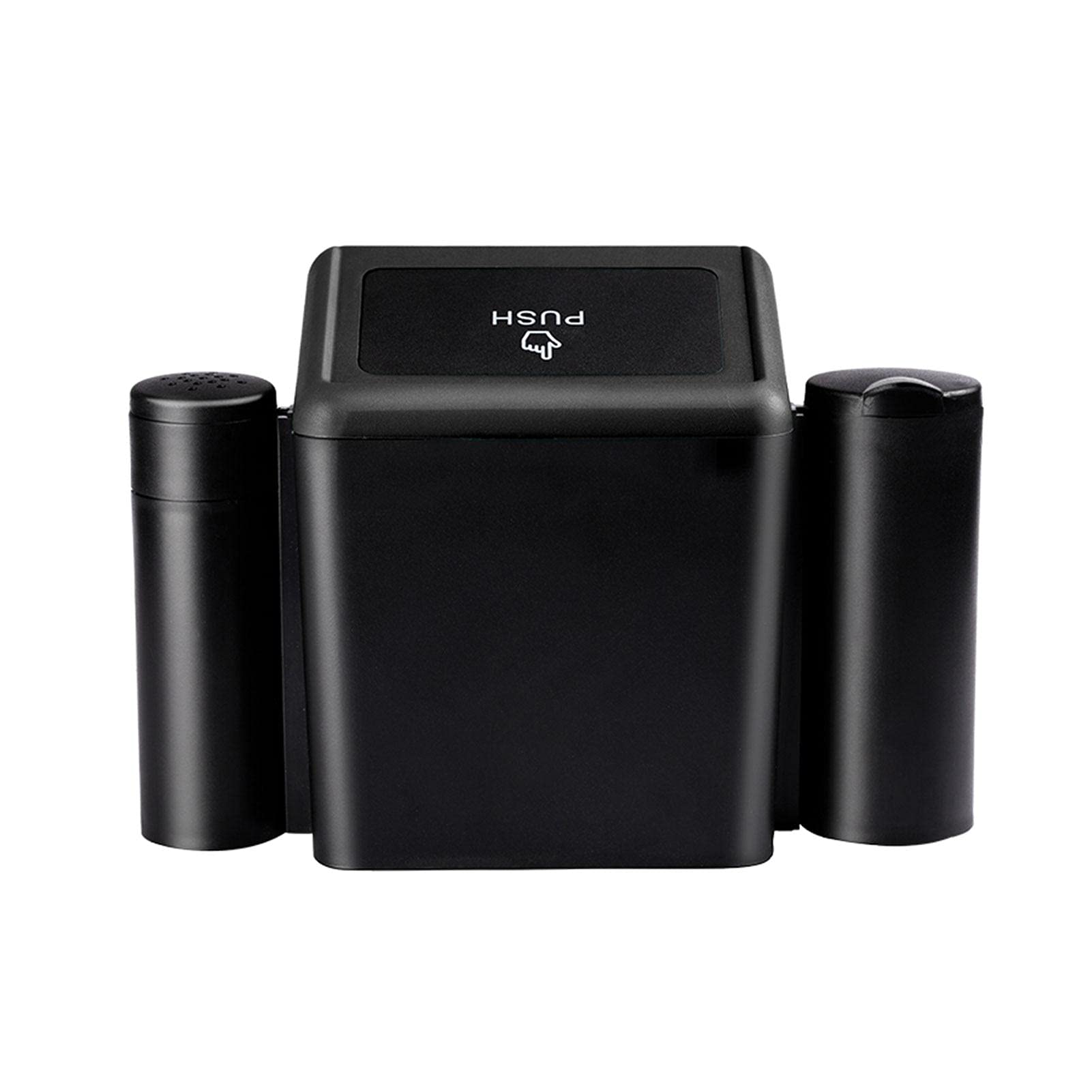Kath Mini Car Trash Can with Lid - Leak-Proof Auto Garbage Bin, Waterproof Vehicle Trash Organizer for Cars, Trucks & SUVs - Perfect for Road Trips, Commuting & Keeping Your Car Interior Clean (Black)