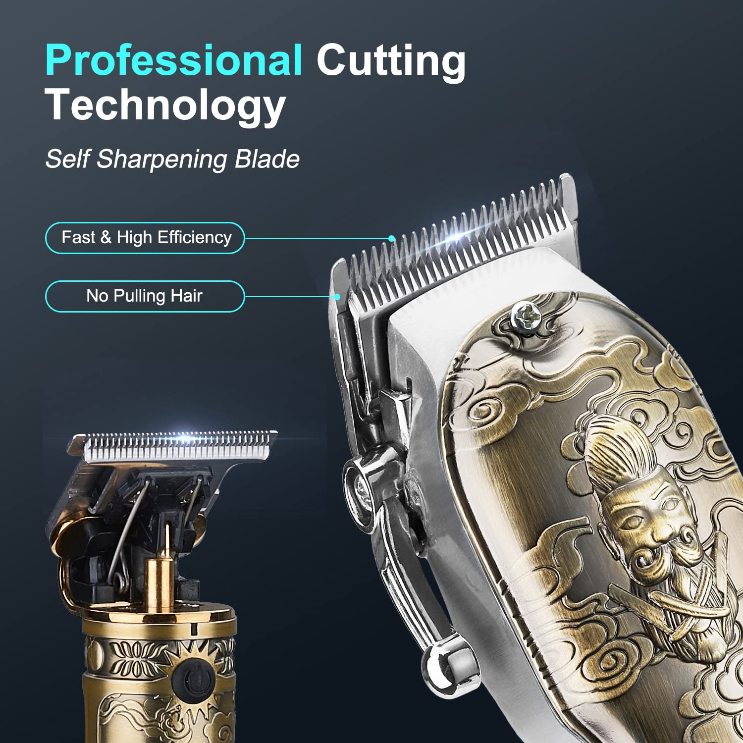 Professional Cordless Hair Clippers for Men - Electric Shaver & Beard Trimmer Kit, Barber-Grade Haircut Clippers with Precision Blades - Perfect for Home Haircuts, Beard Grooming & Professional Barber Use