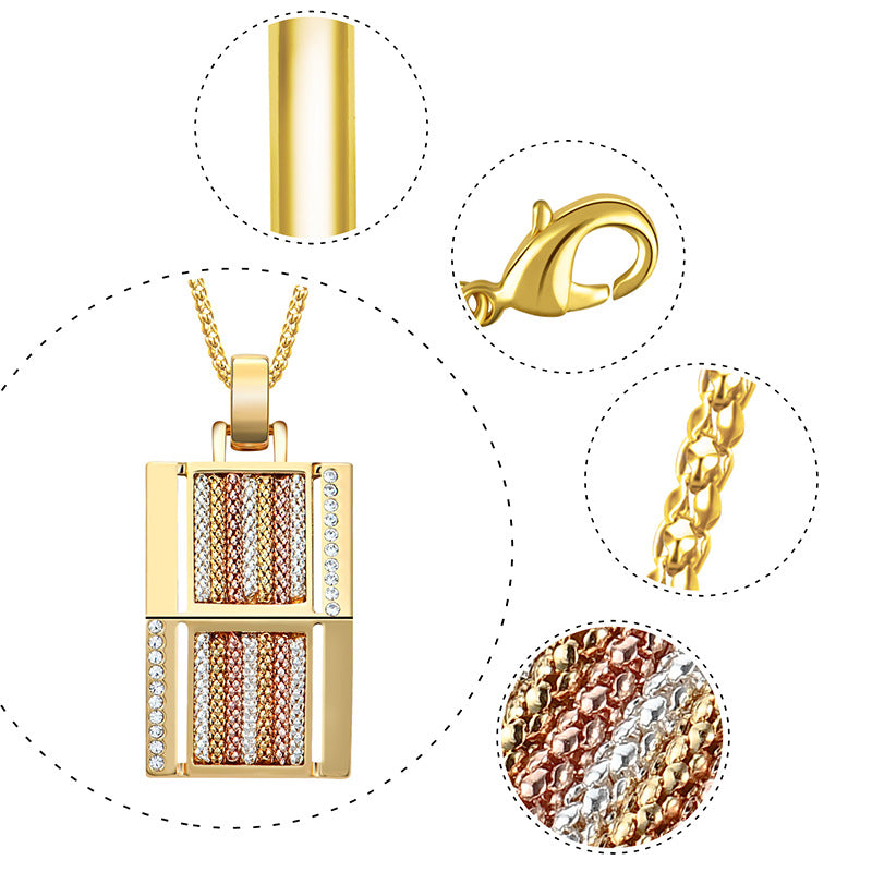 Stylish Square Alloy Two-Piece Jewelry Set - Exaggerated Fashion Jewelry Collection for Women | Perfect for Parties, Date Nights & Special Occasions