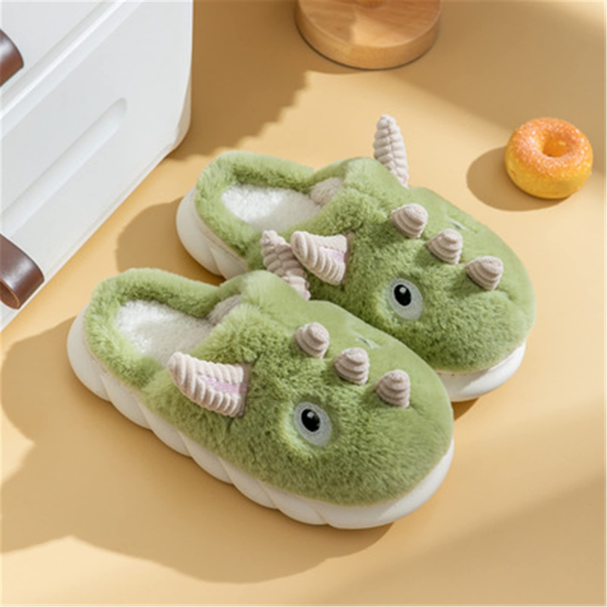 Cozy Women's Animal Slippers - Warm Plush Sheep & Dinosaur House Slippers for Winter - Funny Fuzzy Indoor/Outdoor Thermal Slippers for Home, Gifts & Lounge Wear