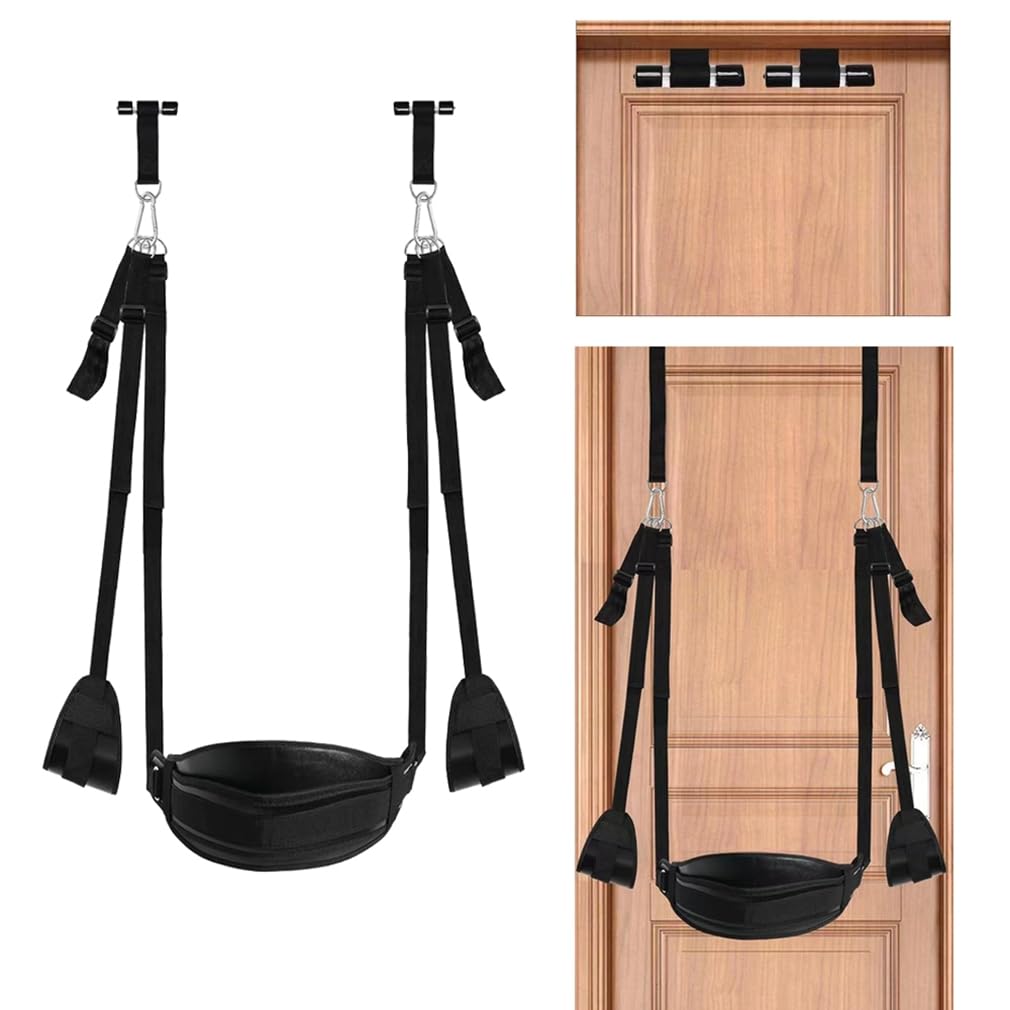 Heavy Duty Adult Door Frame Swing - 300Lbs Capacity Sex Swing for Bedroom, Ceiling Mount & Over The Door Hanging - Perfect for Couples Play, BDSM, Spice Up Romance & Home Fitness Workouts