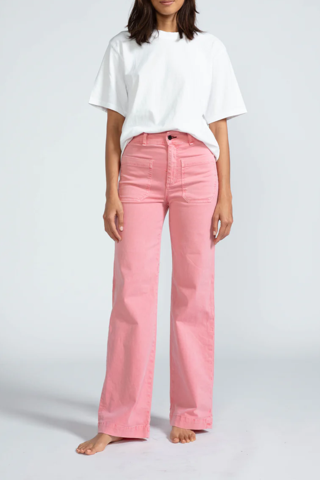 Sailor Twill Pants for Women - Washed Pink Casual Trousers | Perfect for Office Wear, Weekend Outings & Travel