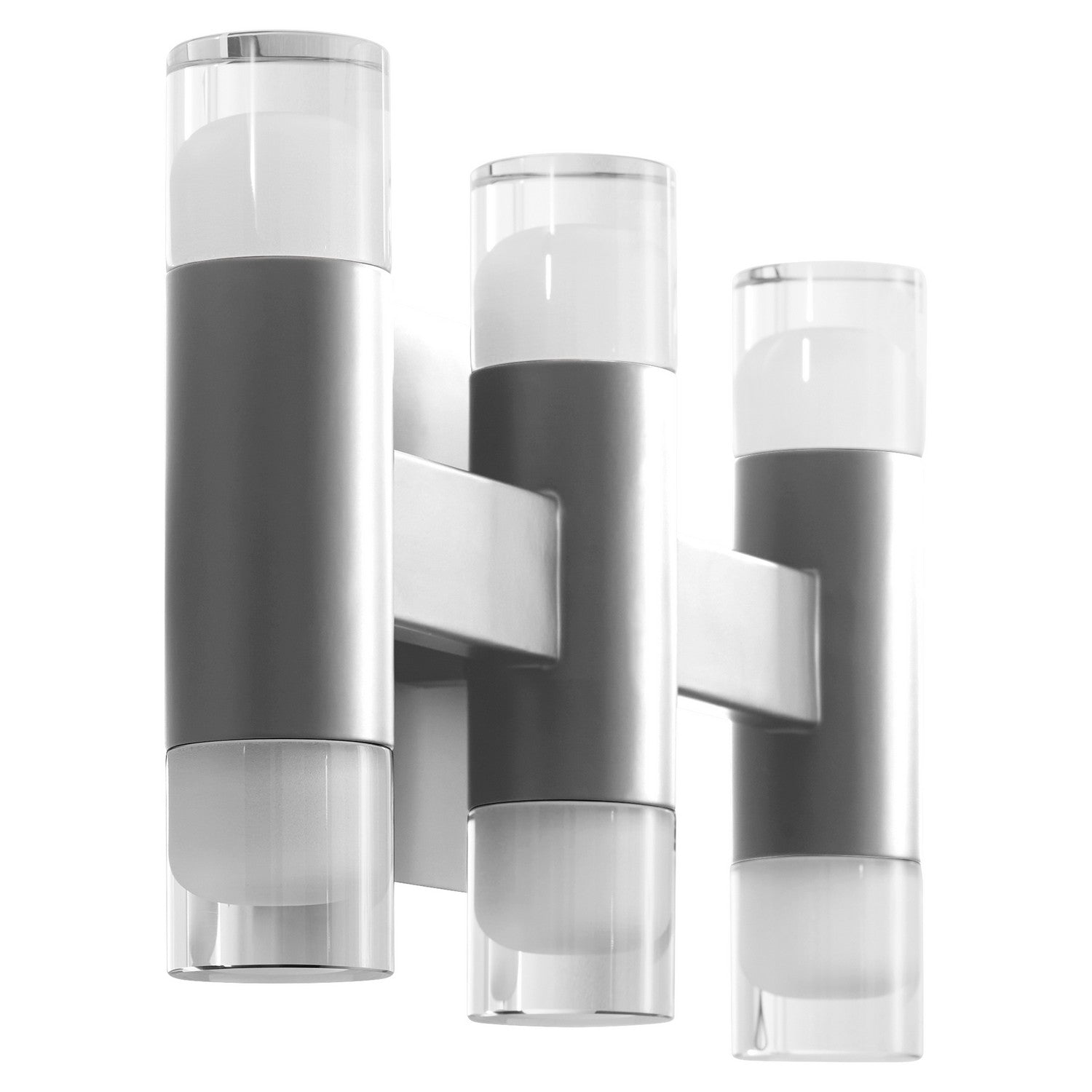 Oxygen Alarum 3 596 24 Bath Vanity Light - 14 Inch Wide Satin Nickel Finish for Bathroom Mirror Lighting & Vanity Makeup Area