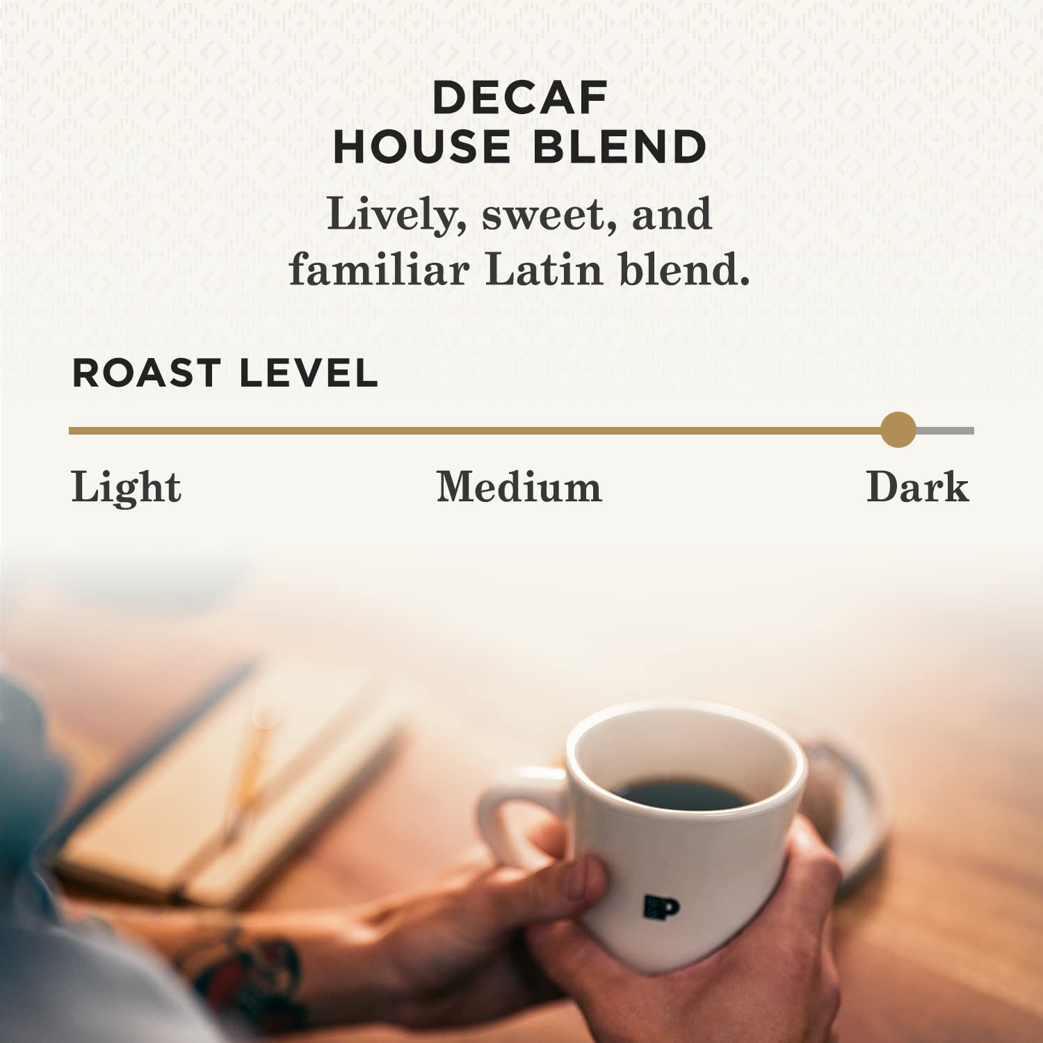 Peet's Coffee Dark Roast Decaf Ground Coffee - House Blend 10.5oz (297g) Bag | Rich Flavor for Home Brewing, Office Use & Gifts
