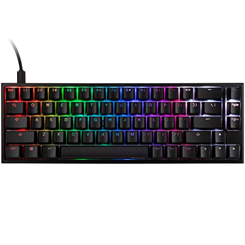 Ducky One 2 SF Mechanical Keyboard with Cherry MX Black Switches - Compact 65% Layout for Gaming, Typing & Office Work