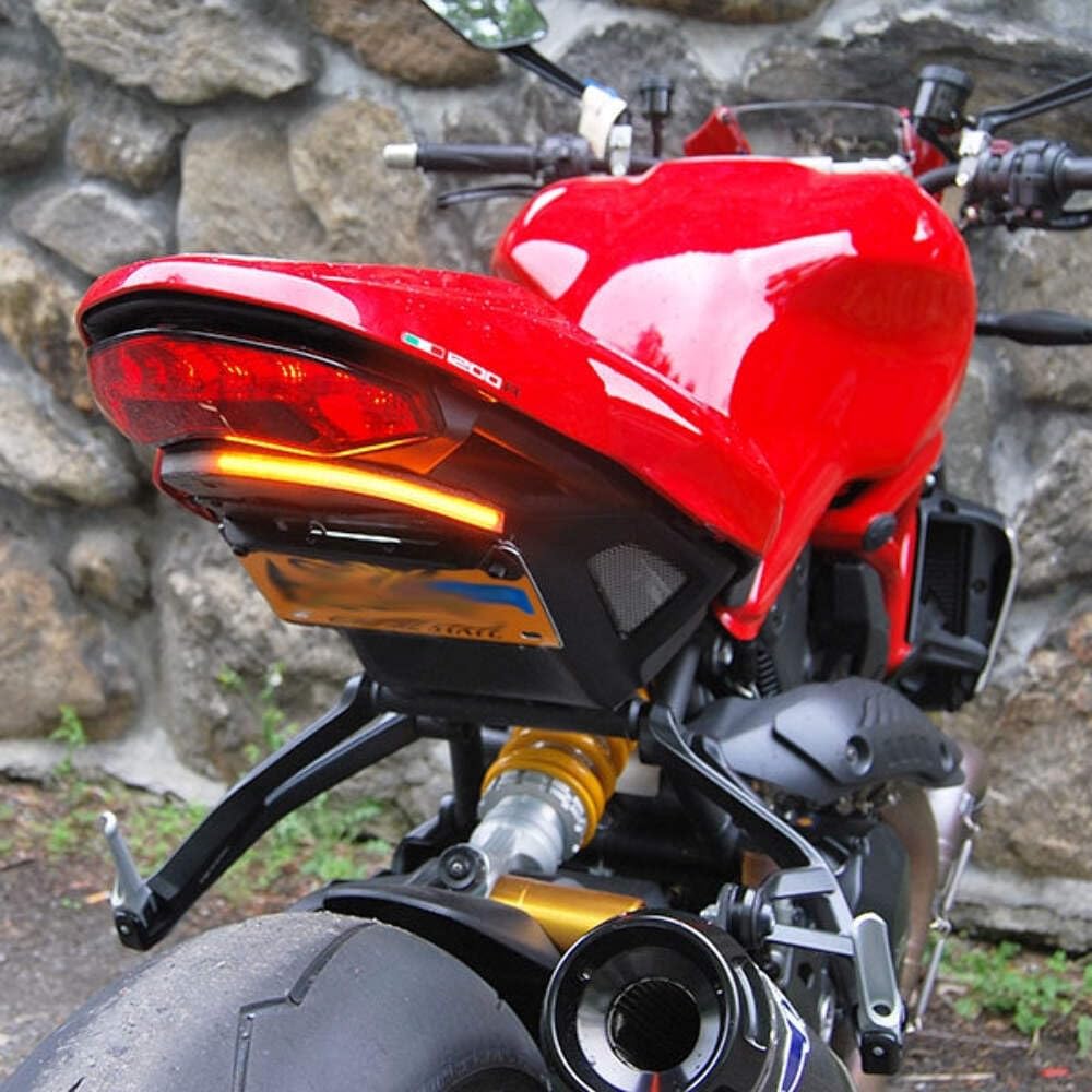 New Rage Cycles 1200R-FE-ST Motorcycle Fender Eliminator Kit - Black, Universal Fit for Harley, Cruiser & Chopper Bikes - Easy Install, Sleek Rear Fender Delete for Custom Look (Street & Show Use)