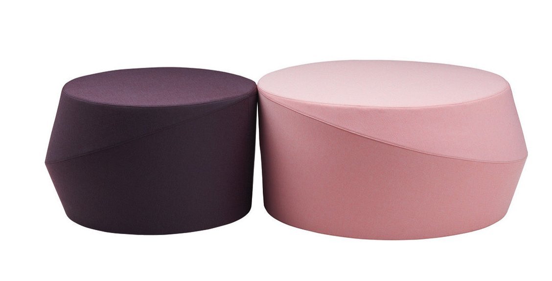 Giro Pouf by Casamania - Modern Round Ottoman Stool for Living Room, Bedroom & Office - Versatile Footrest, Extra Seating & Home Decor Accent