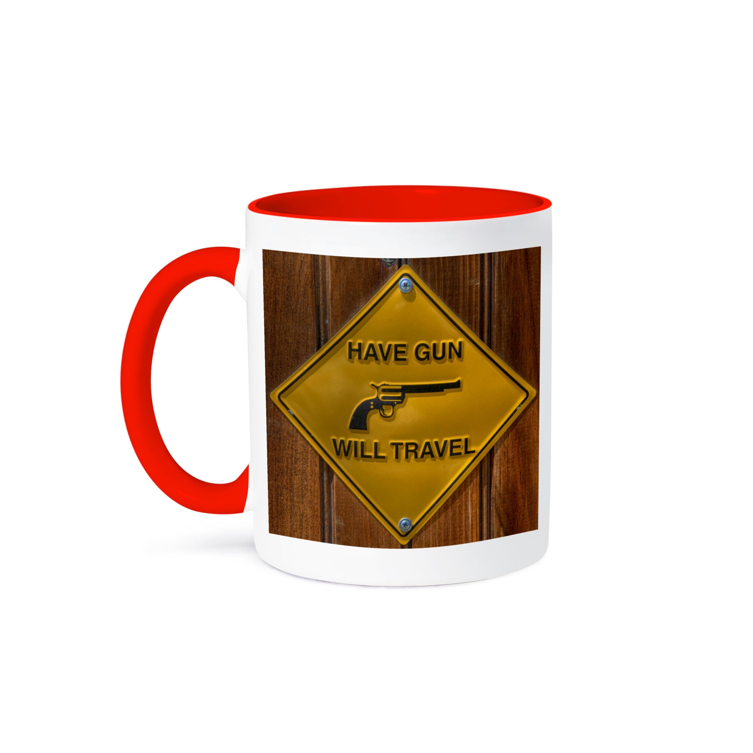 3D Rose 11oz Funny Coffee Mug - Yellow Sign with 